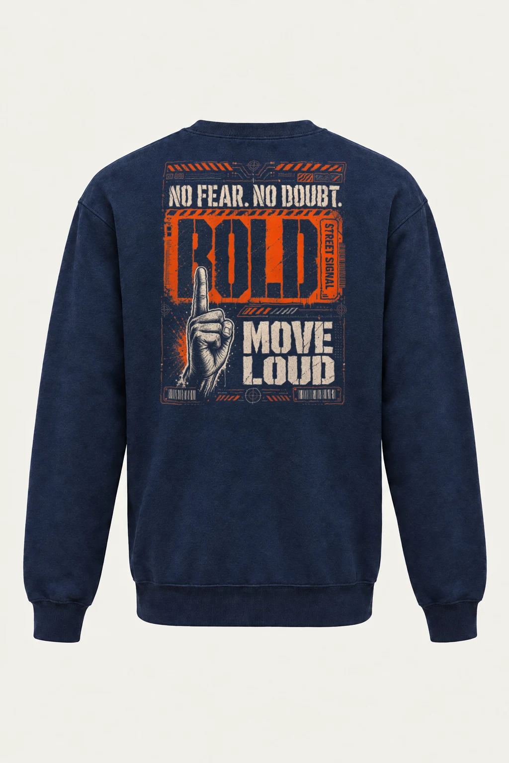 "Bold Street Signal" Heavy Blend Unisex Crewneck Sweatshirt | Gildan 18000