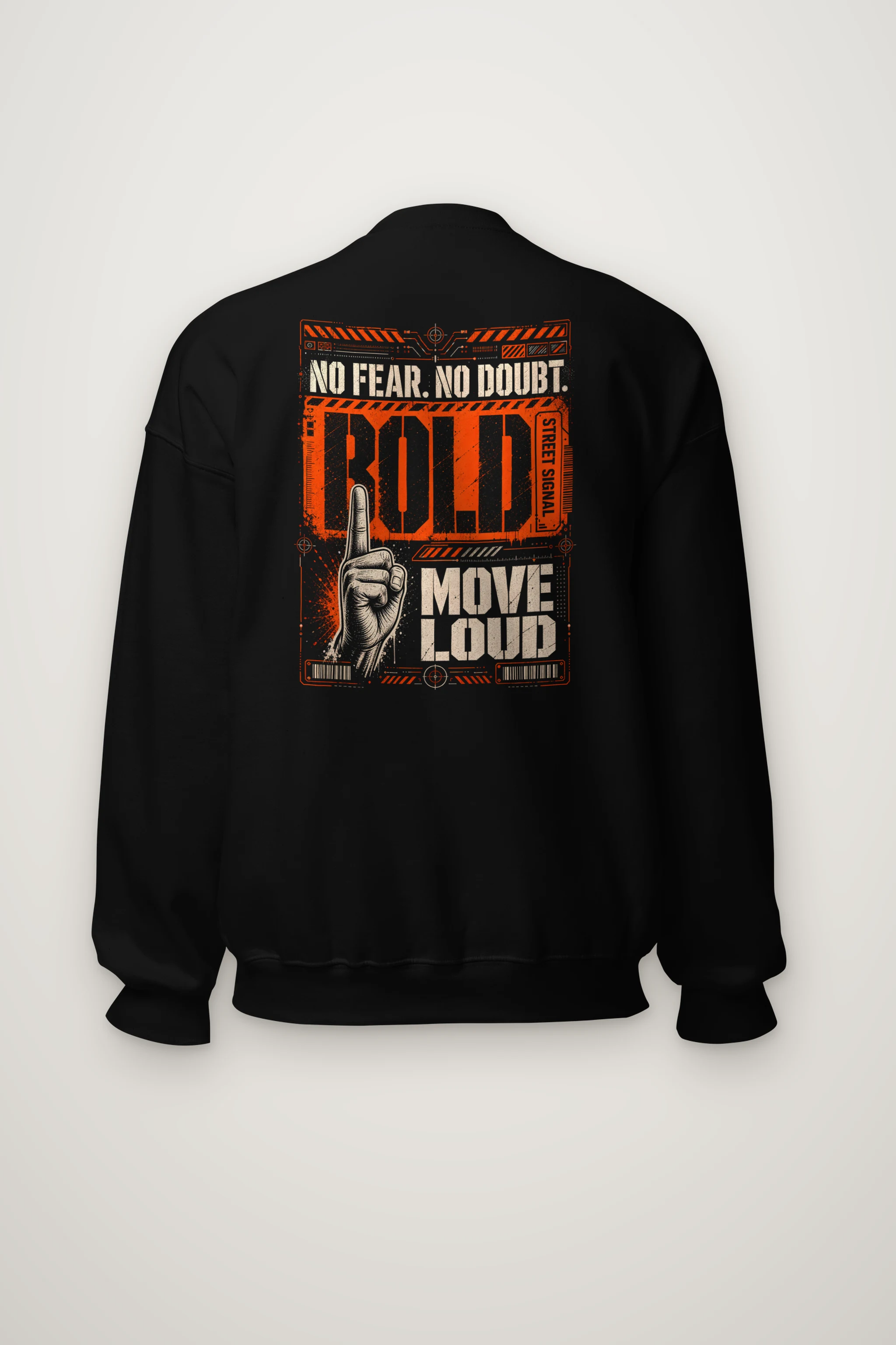 "Bold Street Signal" Heavy Blend Unisex Crewneck Sweatshirt
