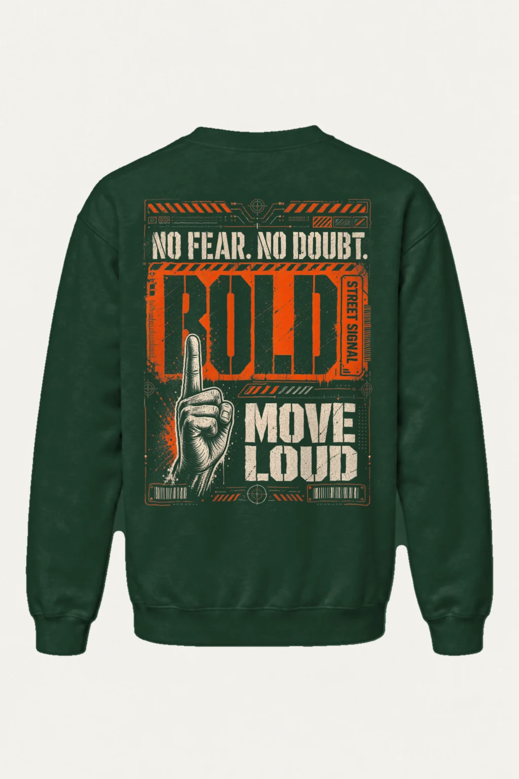 "Bold Street Signal" Heavy Blend Unisex Crewneck Sweatshirt | Gildan 18000