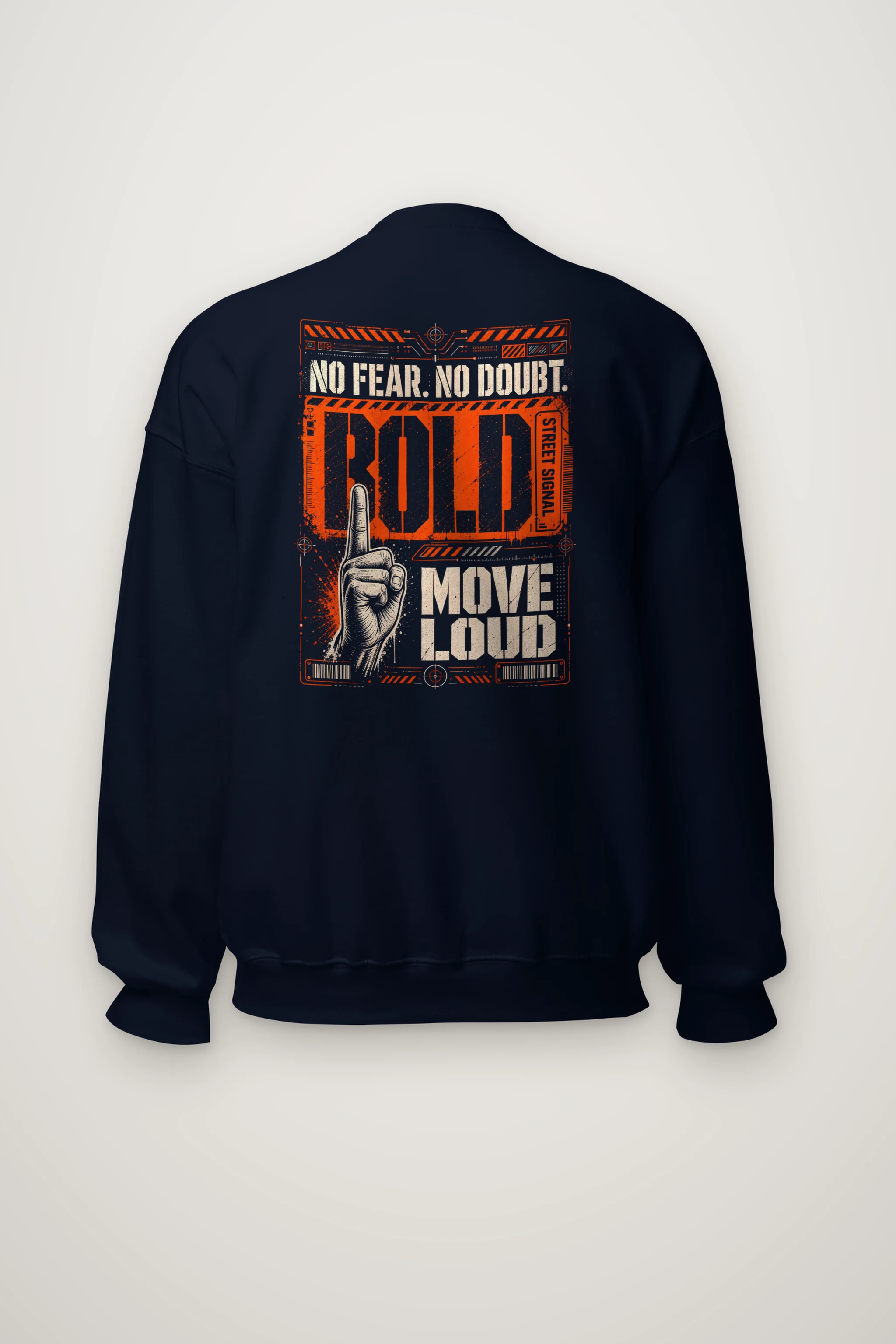 "Bold Street Signal" Heavy Blend Unisex Crewneck Sweatshirt