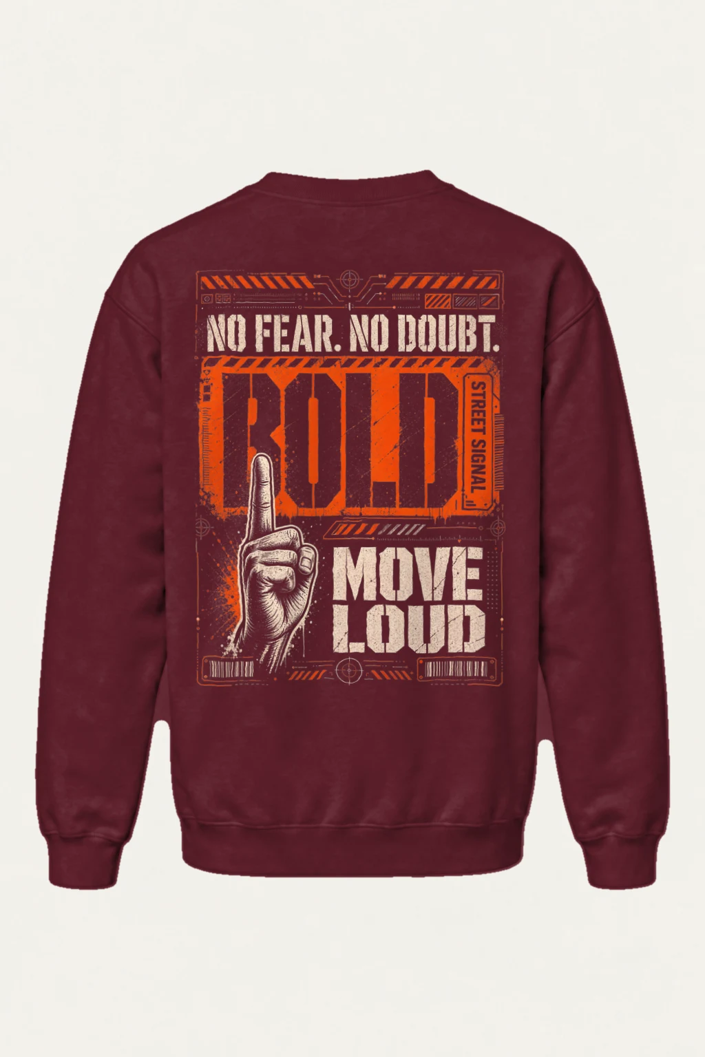 "Bold Street Signal" Heavy Blend Unisex Crewneck Sweatshirt | Gildan 18000