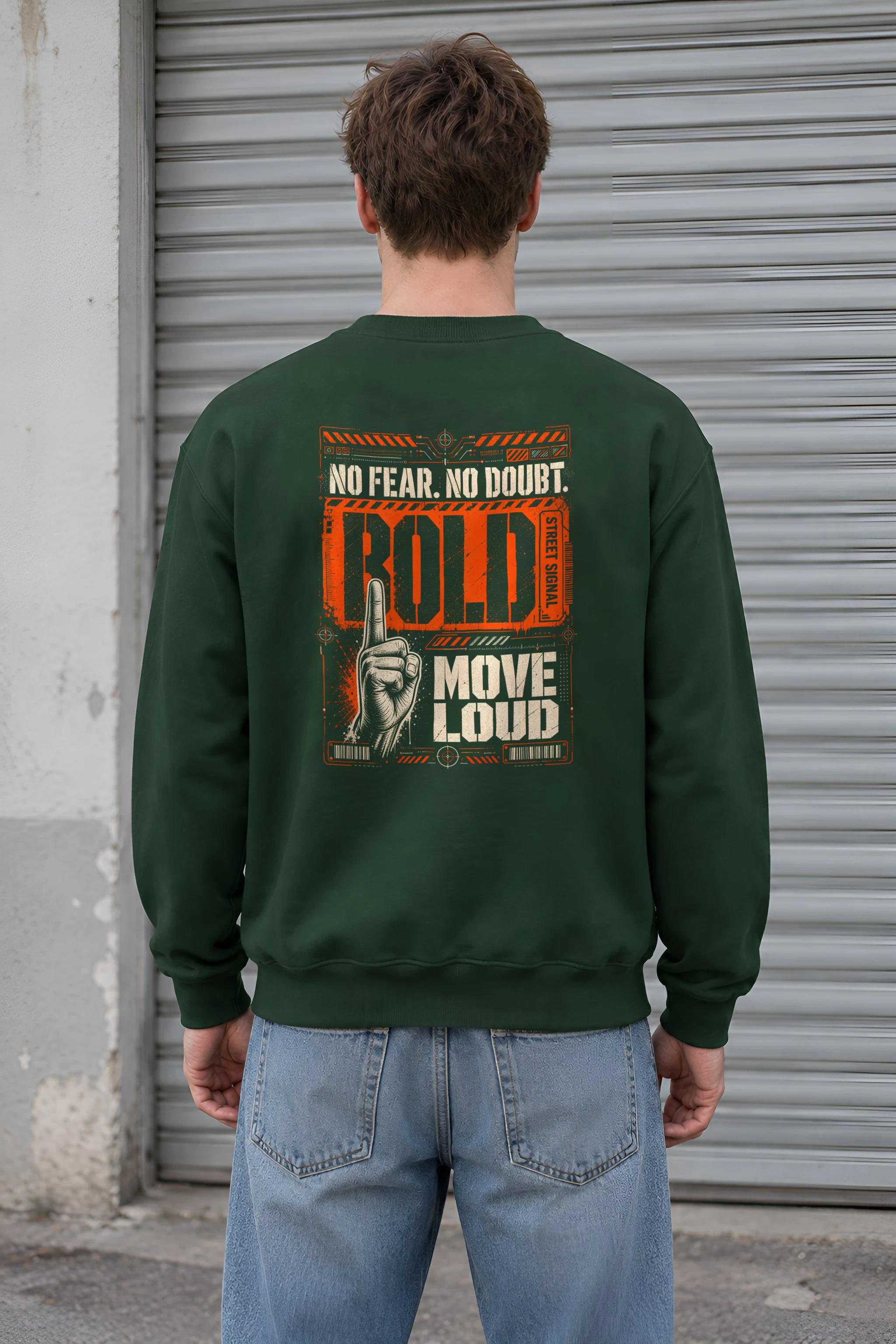 "Bold Street Signal" 1 Crewneck Sweatshirt