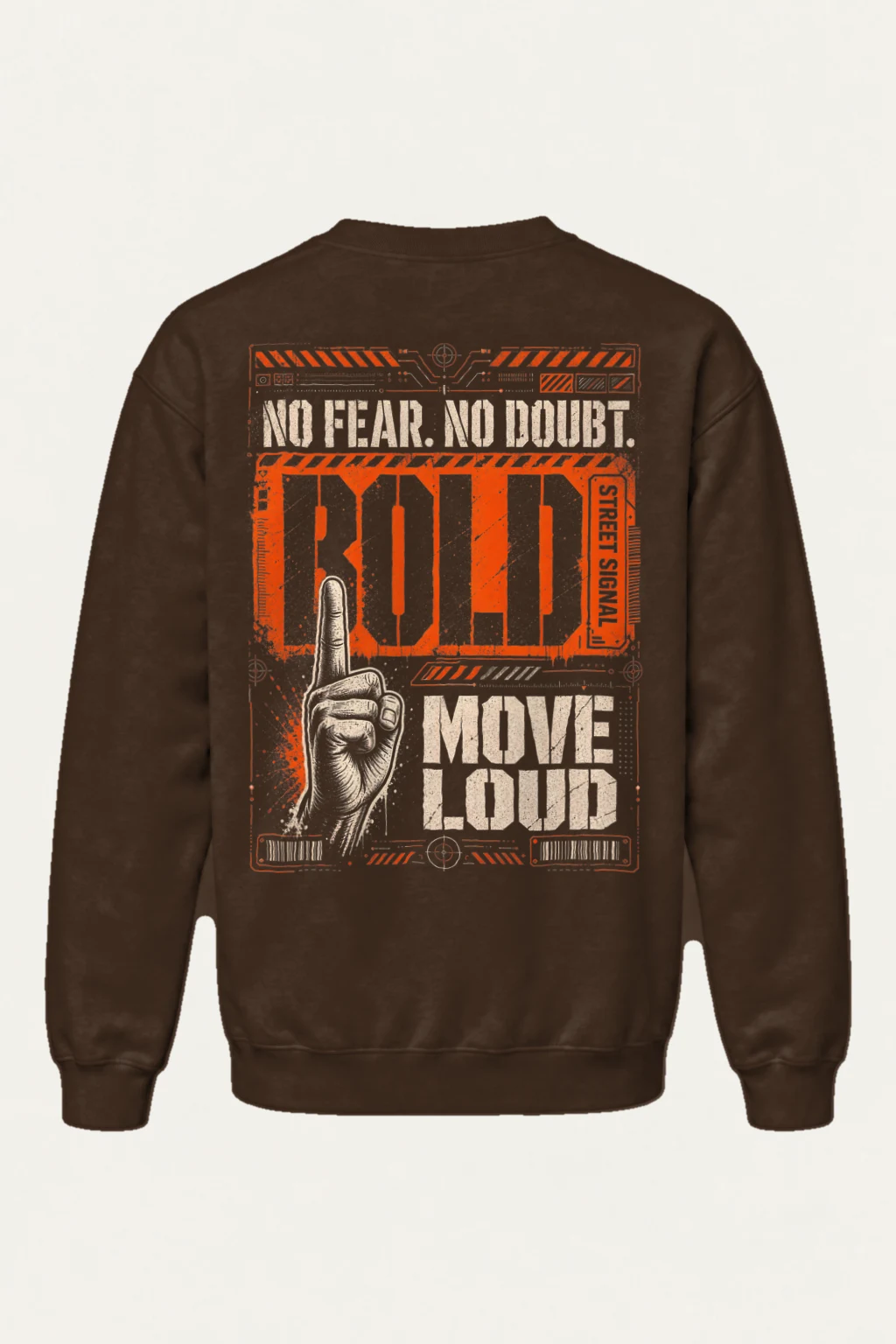 "Bold Street Signal" Heavy Blend Unisex Crewneck Sweatshirt | Gildan 18000
