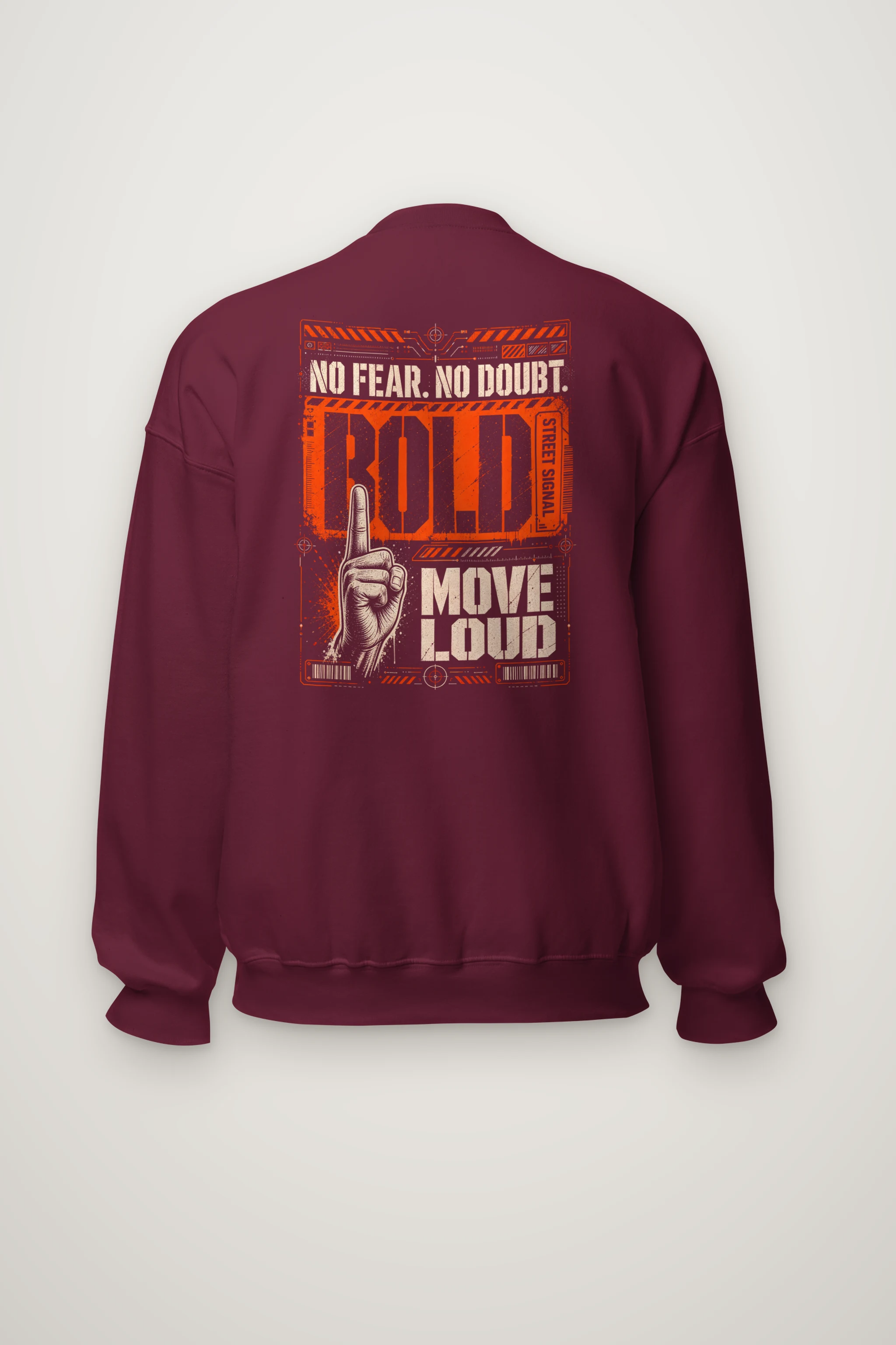 "Bold Street Signal" Heavy Blend Unisex Crewneck Sweatshirt