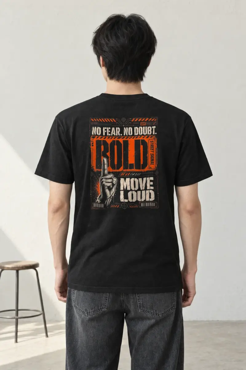 "Bold Street Signal" Heavyweight Unisex Crewneck T-shirt