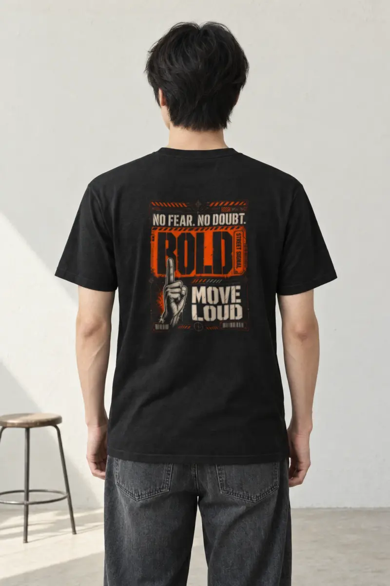 "Bold Street Signal" Heavyweight Unisex Crewneck T-shirt