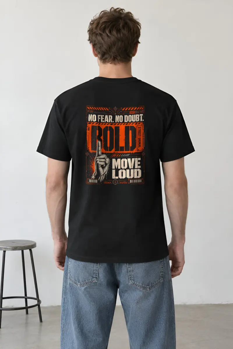 "Bold Street Signal" Heavyweight Unisex Crewneck T-shirt