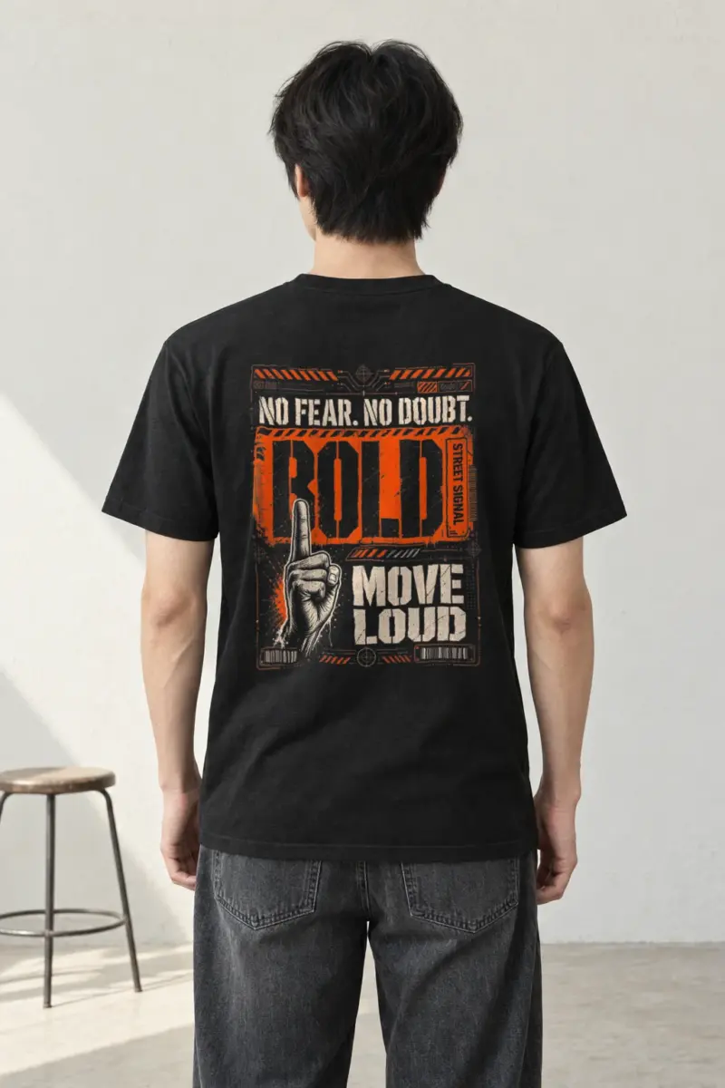 "Bold Street Signal" Heavyweight Unisex Crewneck T-shirt