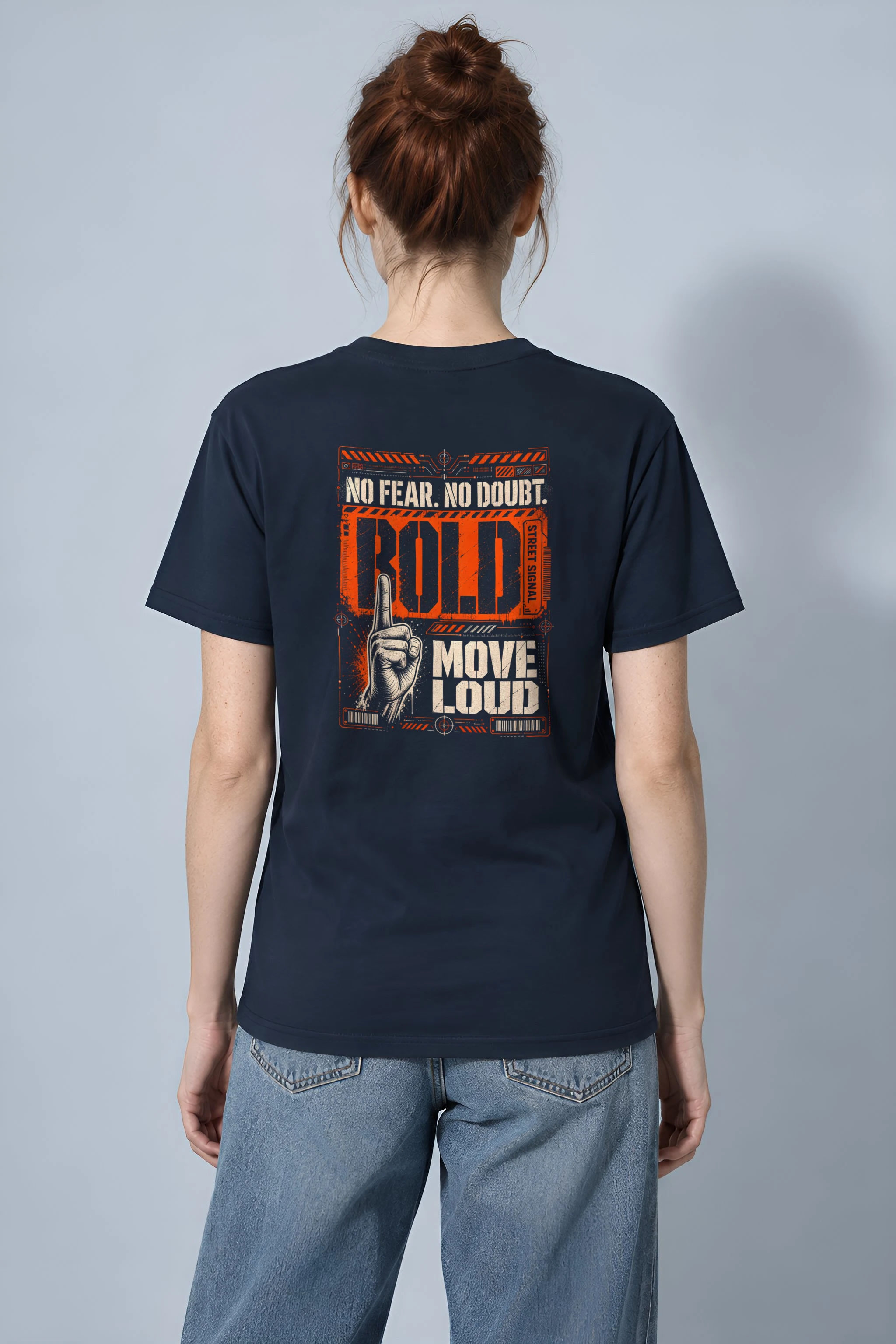"Bold Street Signal" Heavyweight Unisex Crewneck T-shirt