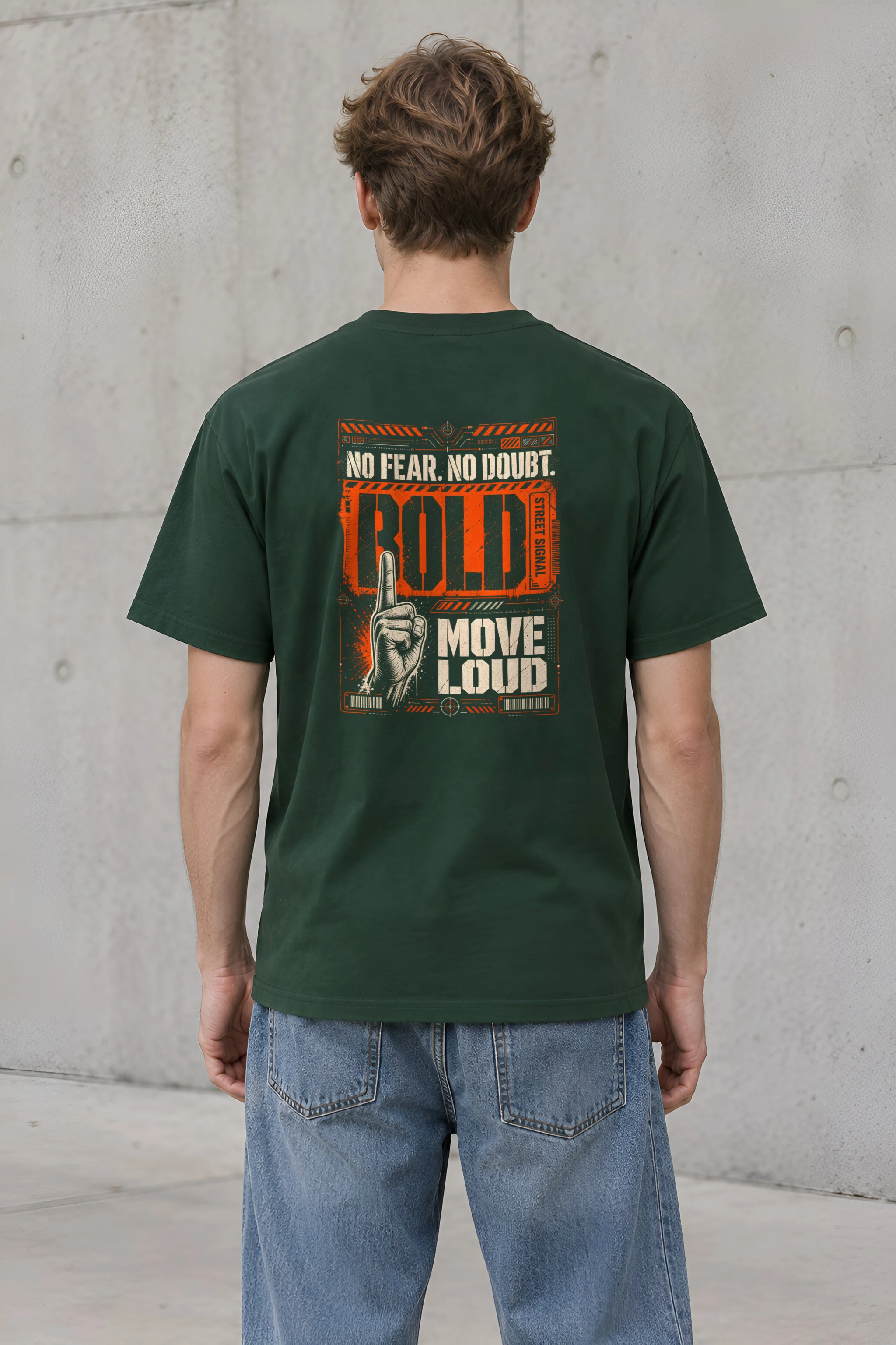 "Bold Street Signal" Heavyweight Unisex Crewneck T-shirt