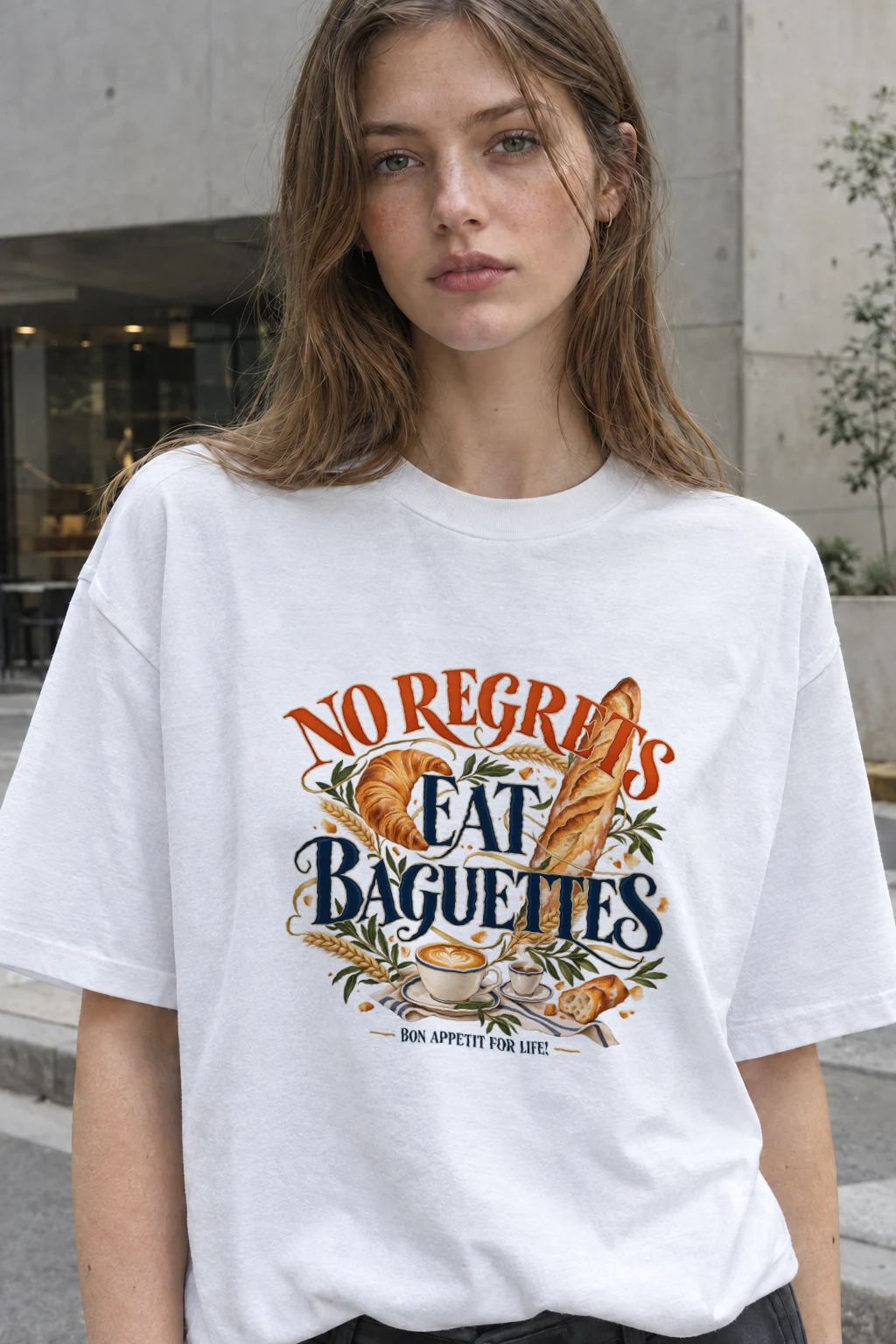 "Bon Appetit For Life" Heavyweight Unisex Crewneck T-shirt | Gildan 5000