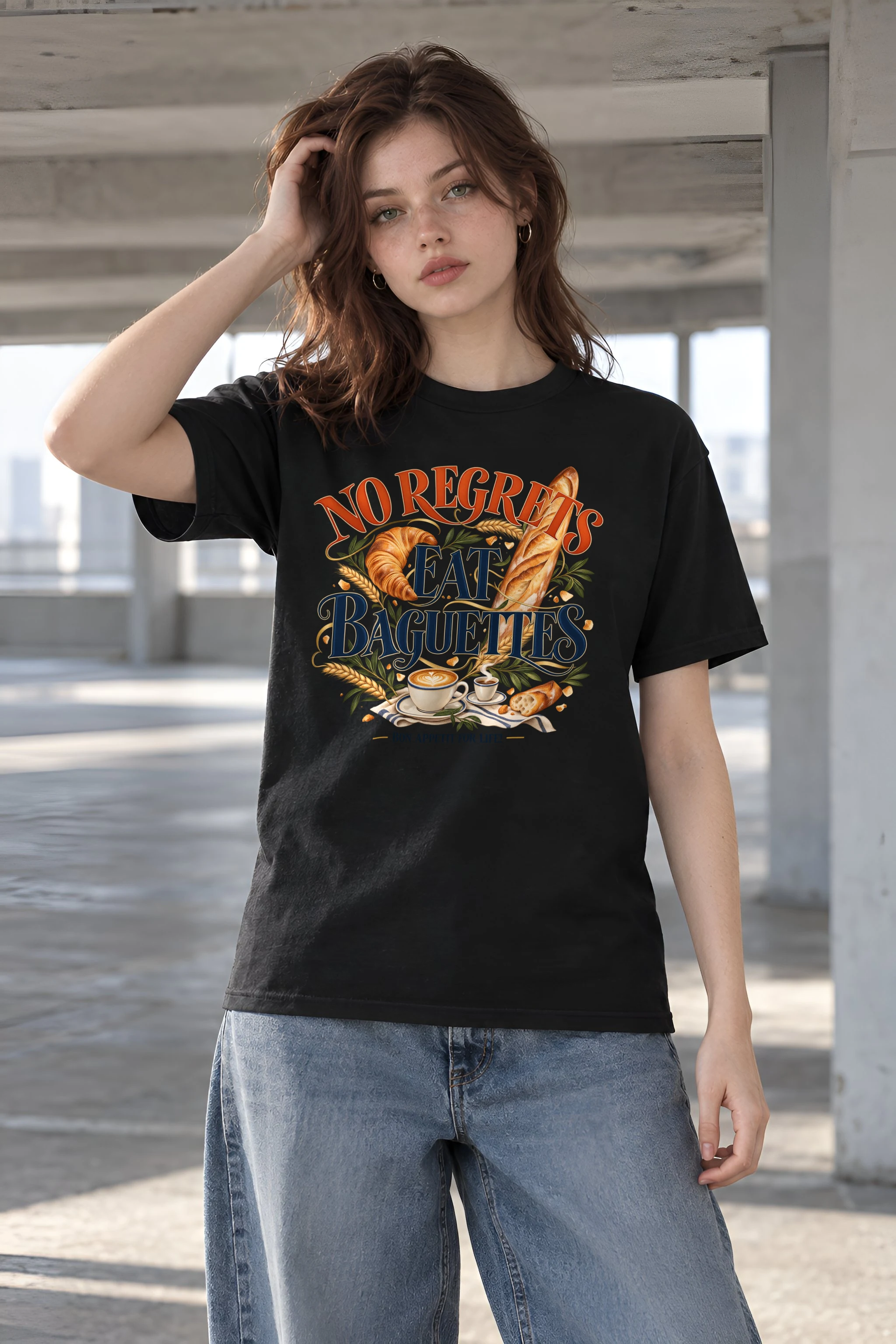 "Bon Appetit For Life" Heavyweight Unisex Crewneck T-shirt