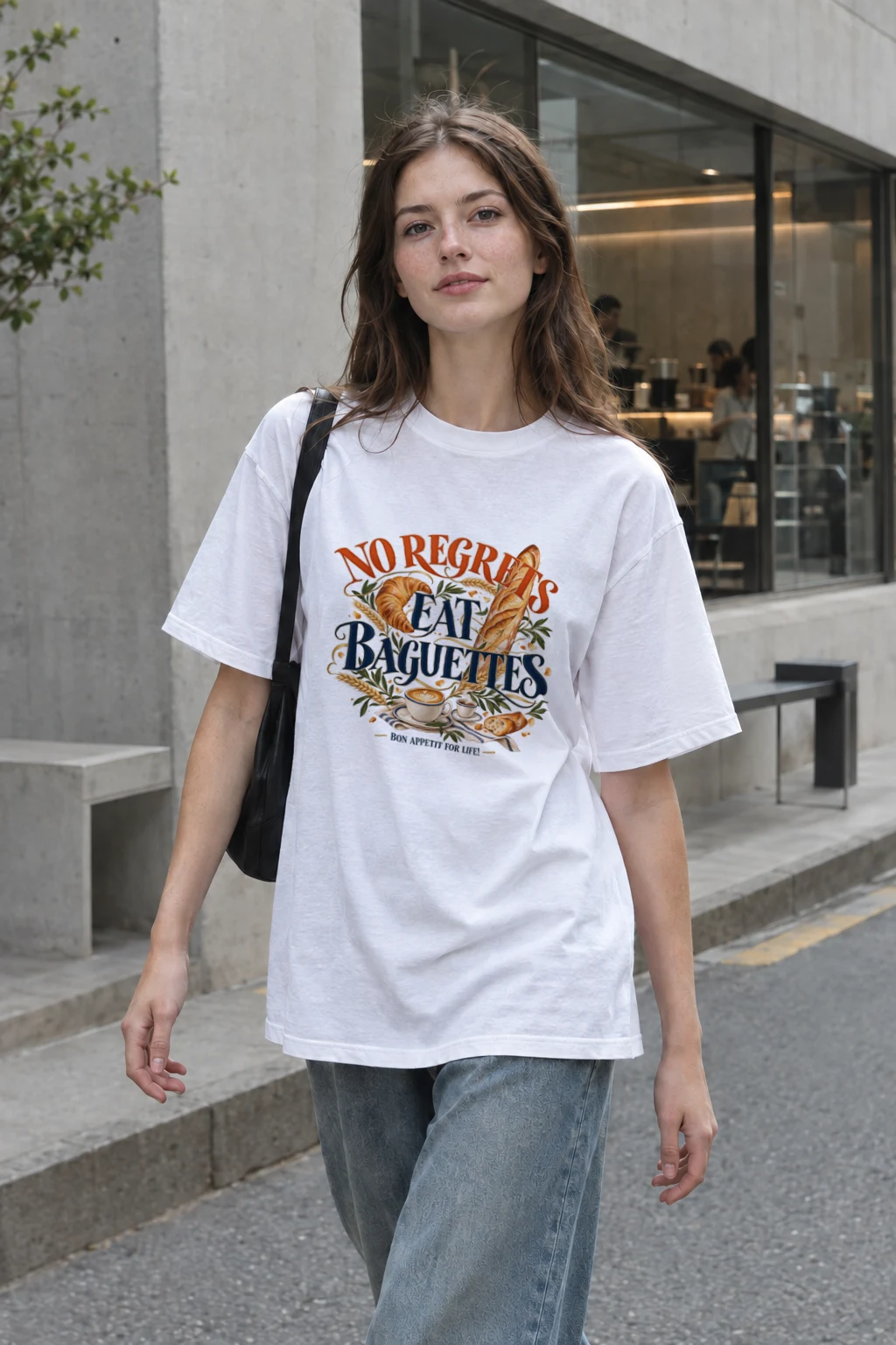 "Bon Appetit For Life" Heavyweight Unisex Crewneck T-shirt | Gildan 5000