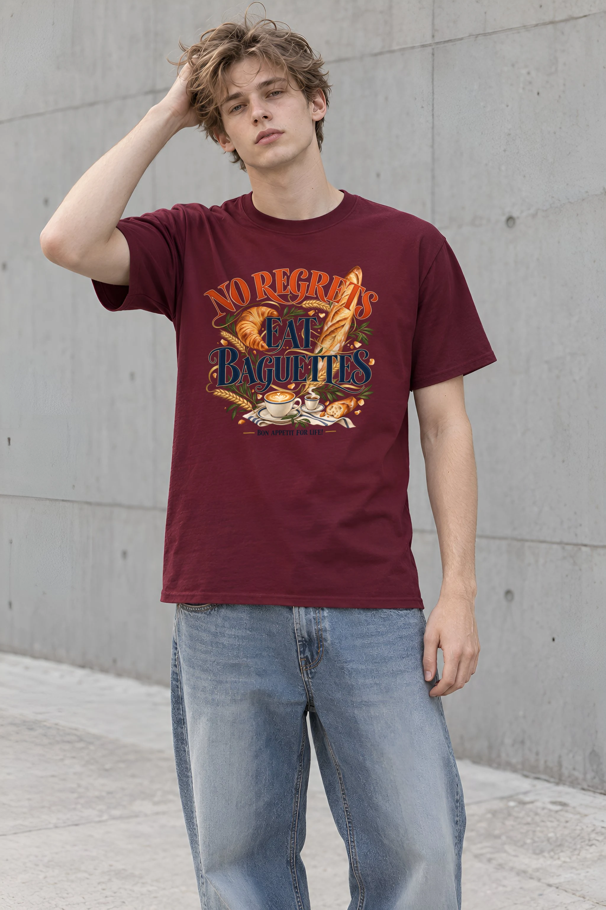 "Bon Appetit For Life" Heavyweight Unisex Crewneck T-shirt