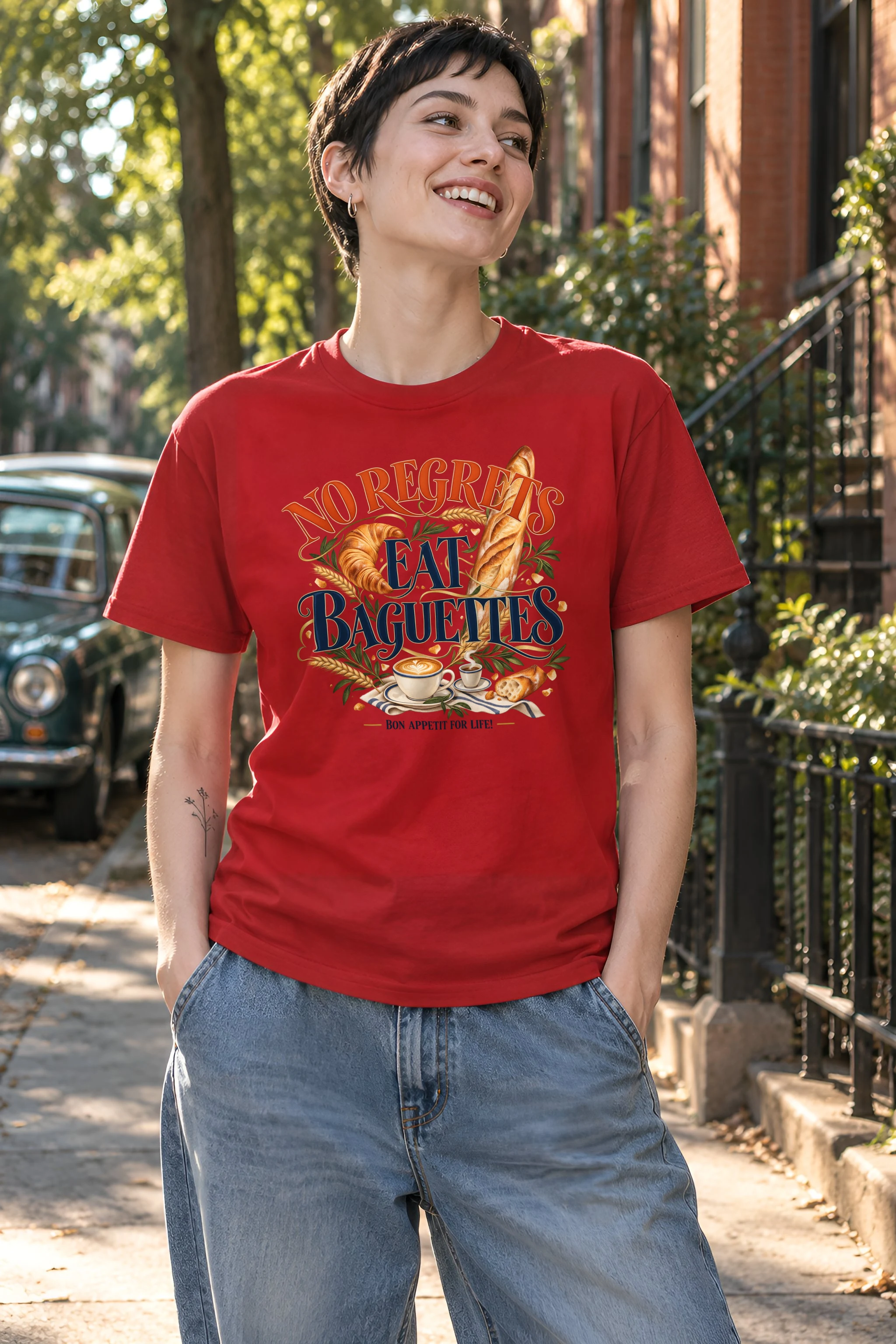 "Bon Appetit For Life" Heavyweight Unisex Crewneck T-shirt