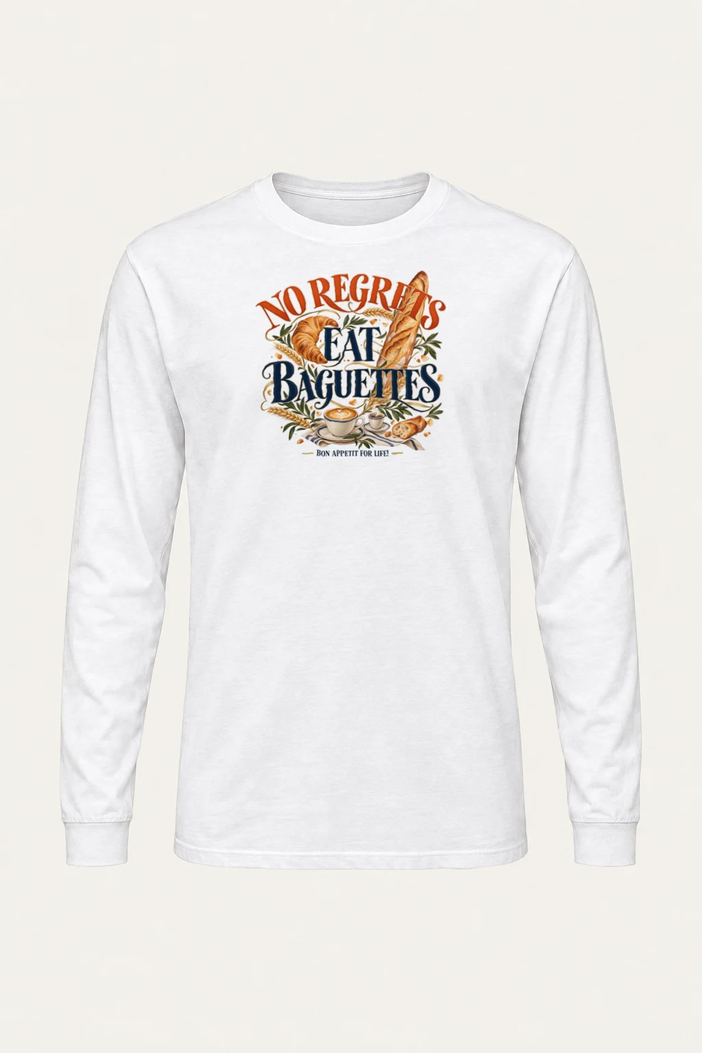 "Bon Appetit For Life" Unisex Longsleeve T-shirt | Gildan 2400