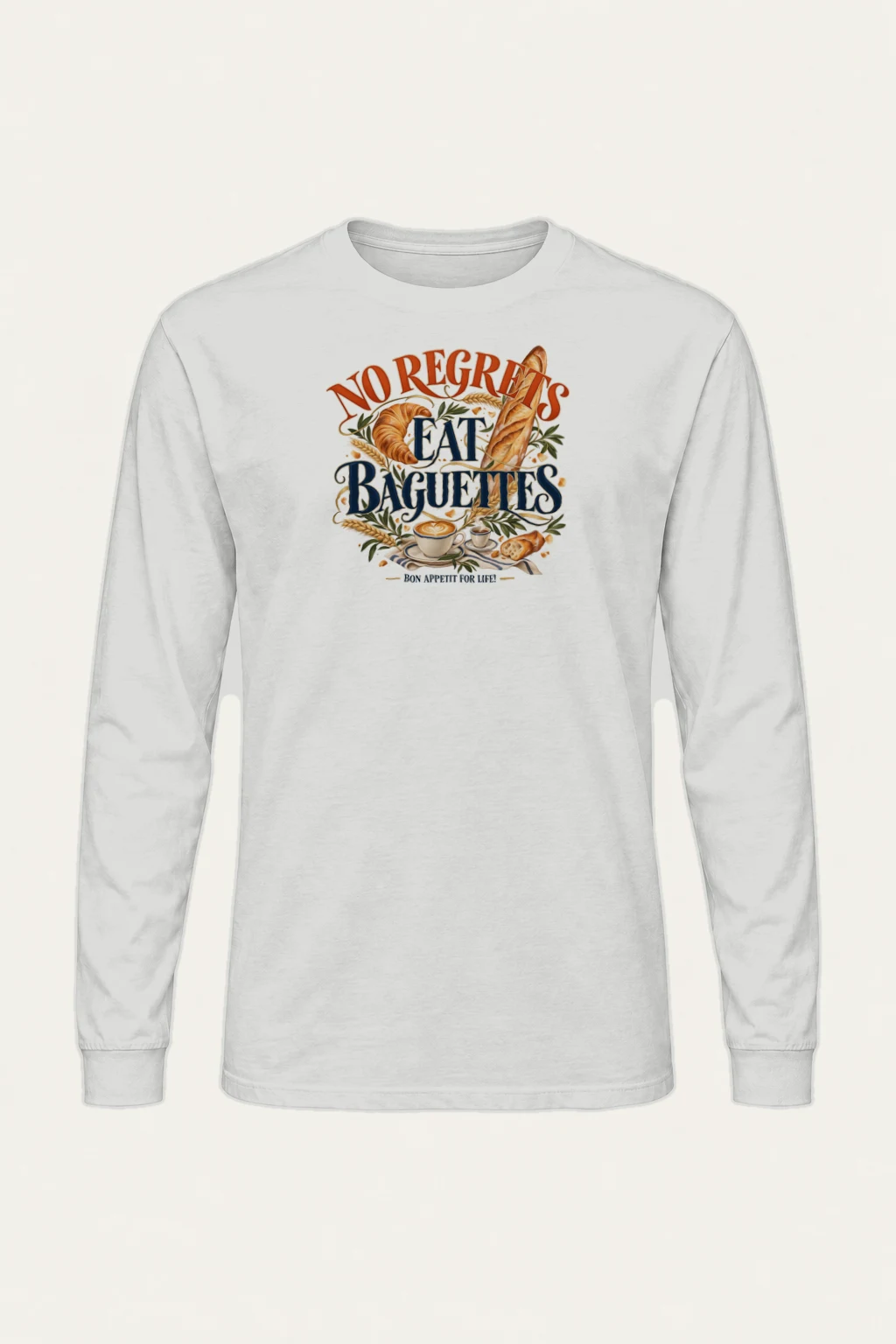 "Bon Appetit For Life" Unisex Longsleeve T-shirt | Gildan 2400