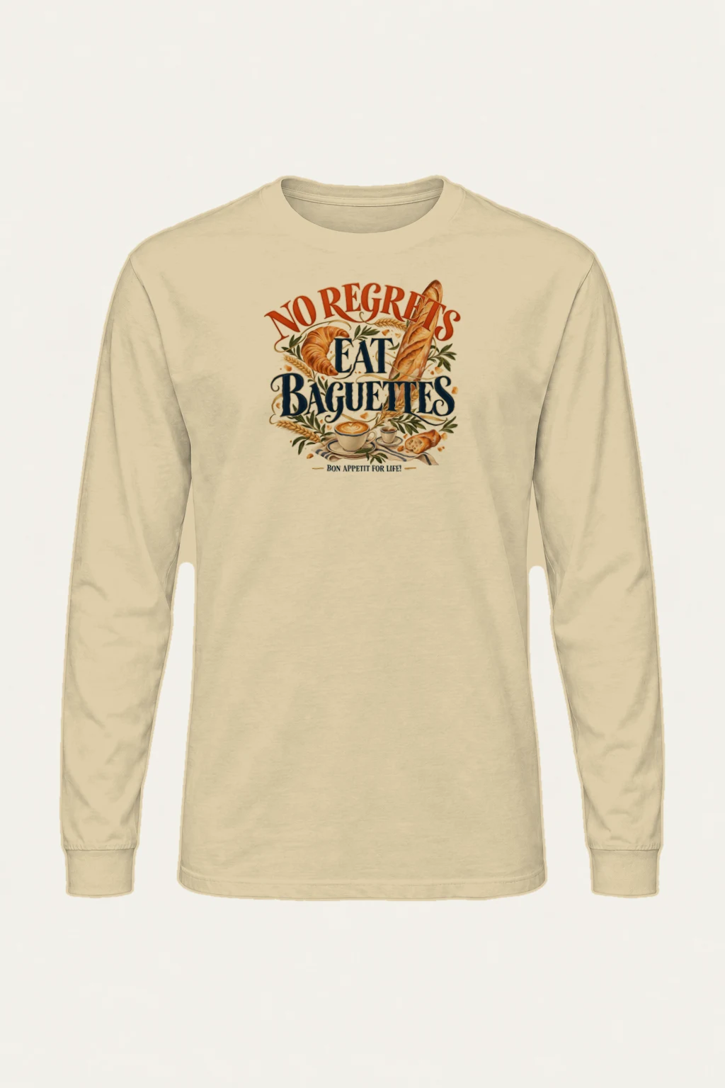 "Bon Appetit For Life" Unisex Longsleeve T-shirt | Gildan 2400