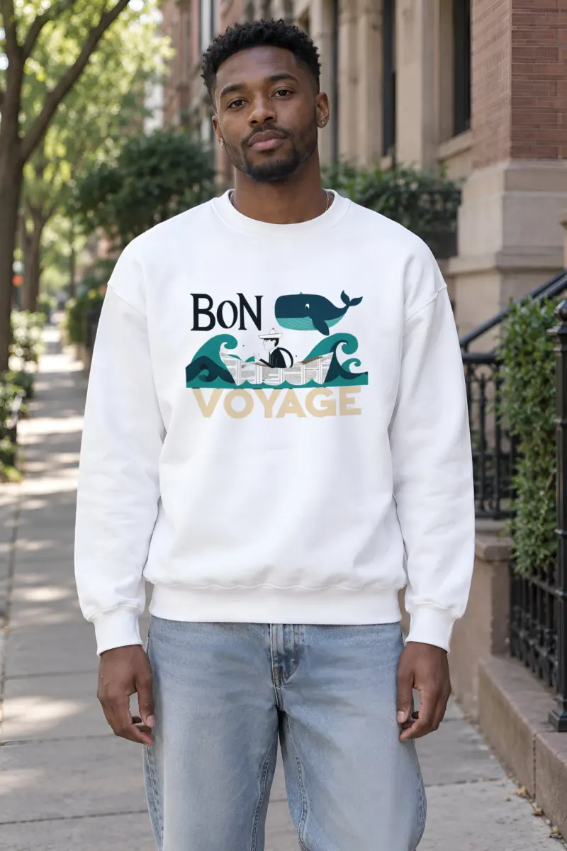 "Bon Voyage" Heavy Blend Unisex Crewneck Sweatshirt