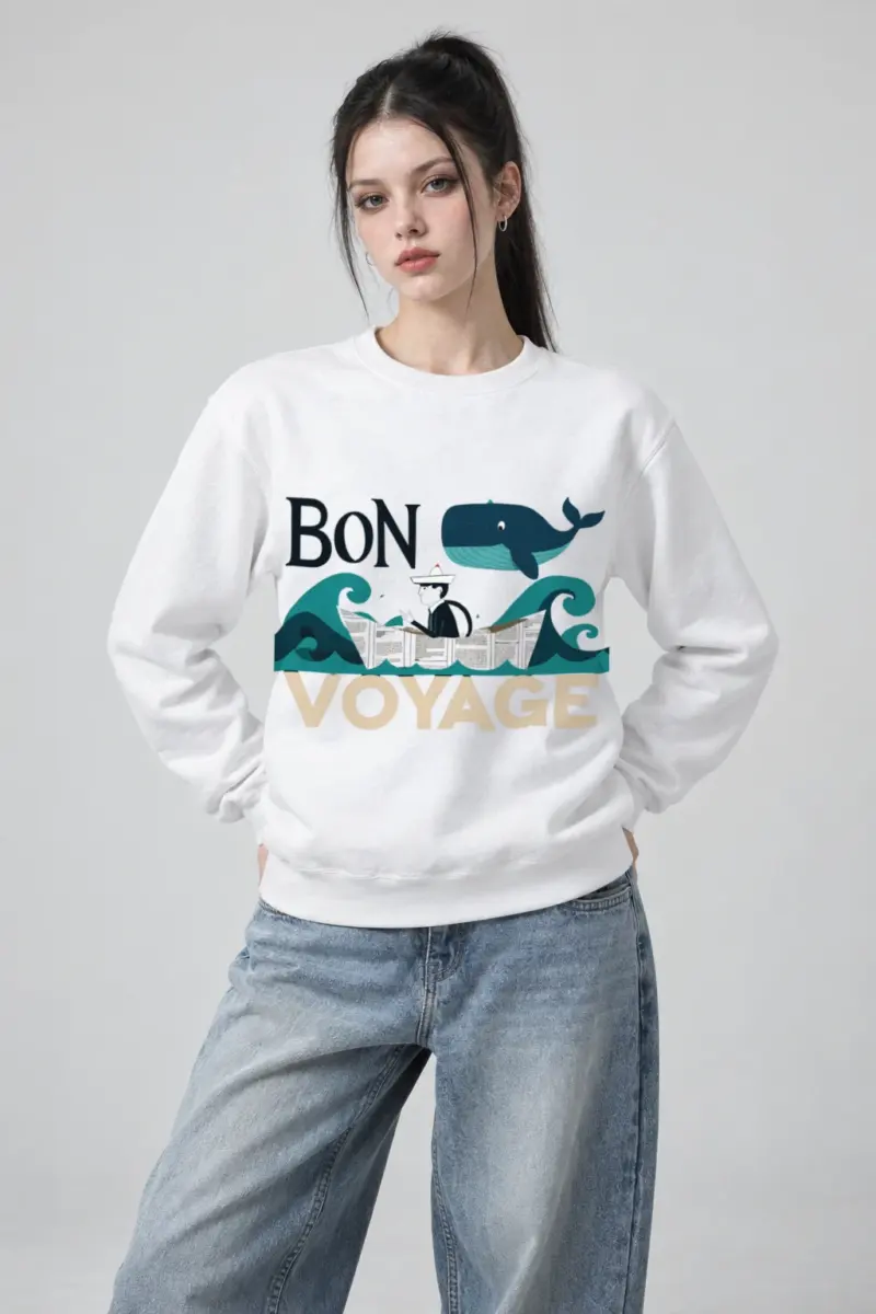 "Bon Voyage" Heavy Blend Unisex Crewneck Sweatshirt