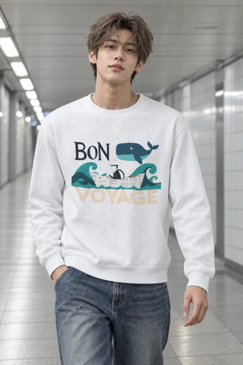 "Bon Voyage" Heavy Blend Unisex Crewneck Sweatshirt
