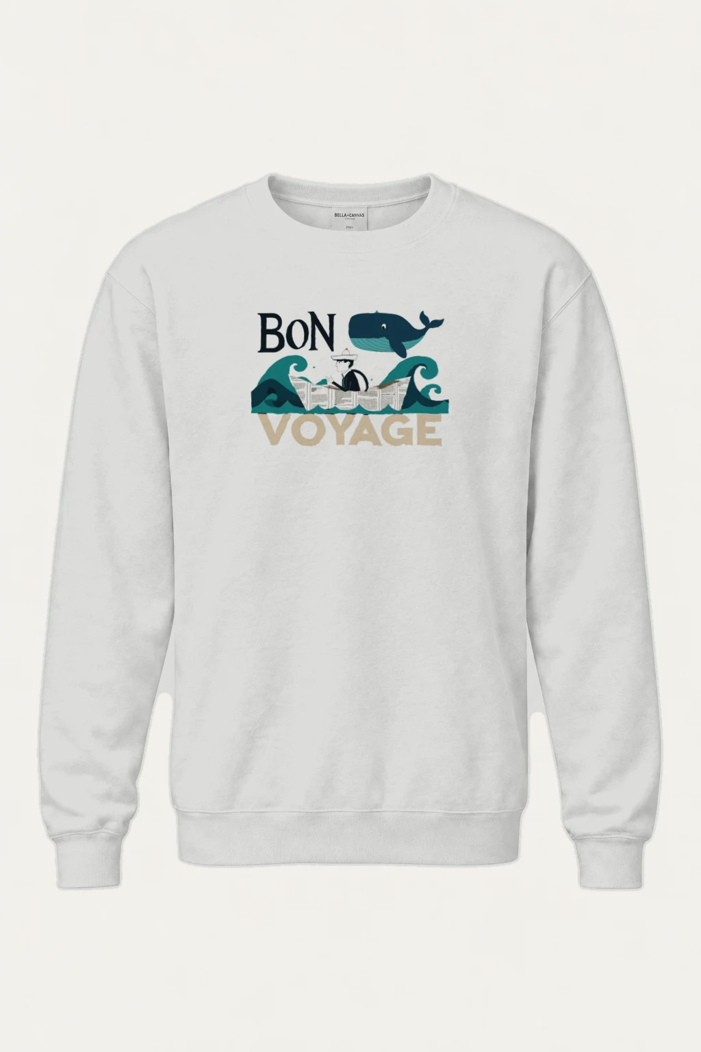 "Bon Voyage" Heavy Blend Unisex Crewneck Sweatshirt | Gildan 18000