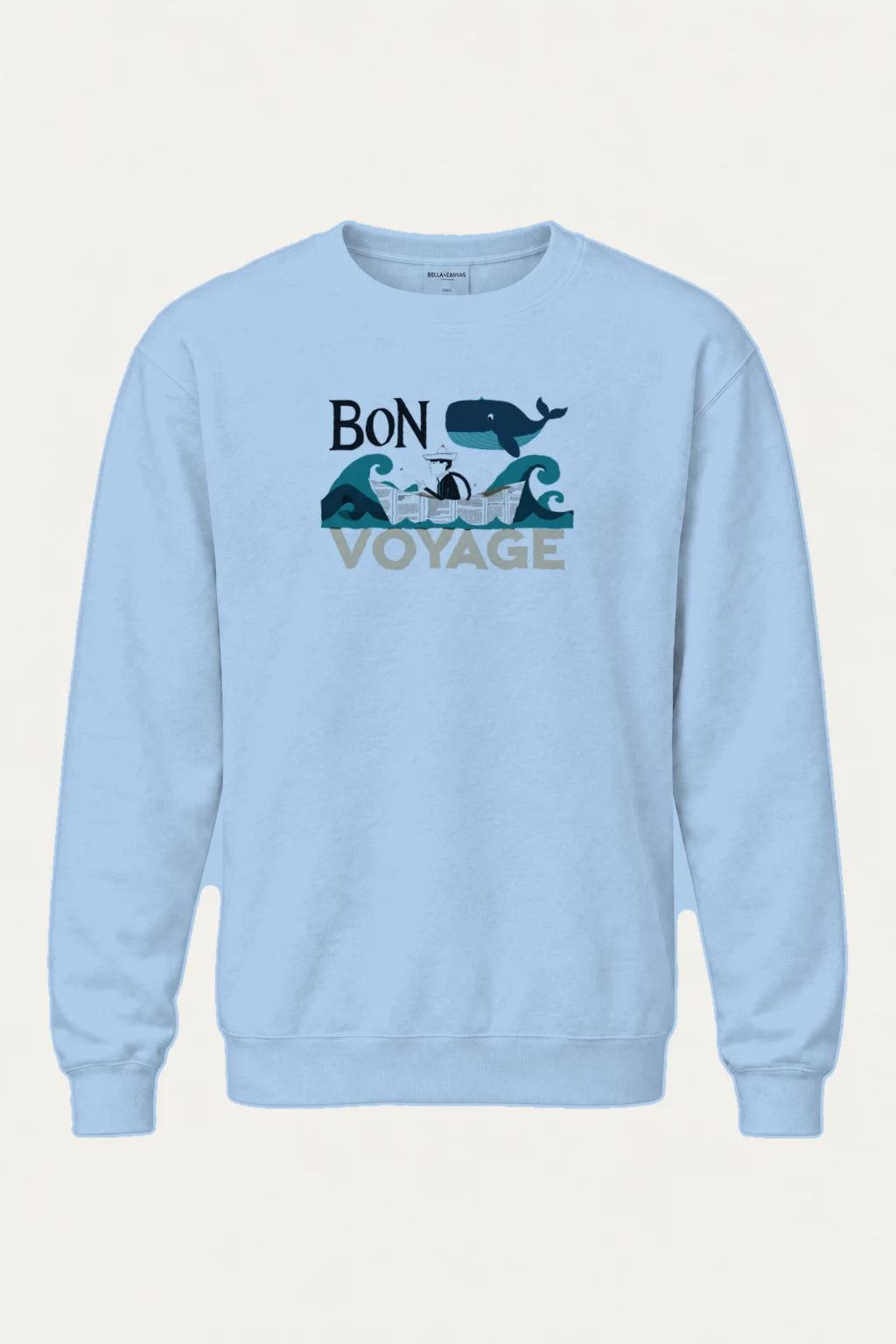 "Bon Voyage" Heavy Blend Unisex Crewneck Sweatshirt | Gildan 18000