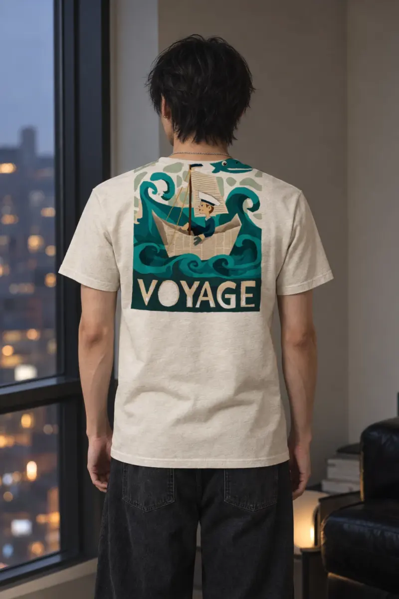 "Bon Voyage" Heavyweight Unisex Crewneck T-shirt
