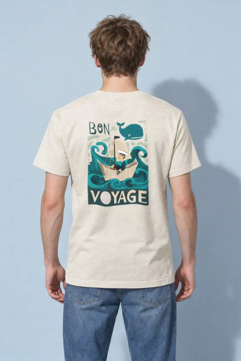 "Bon Voyage" Heavyweight Unisex Crewneck T-shirt