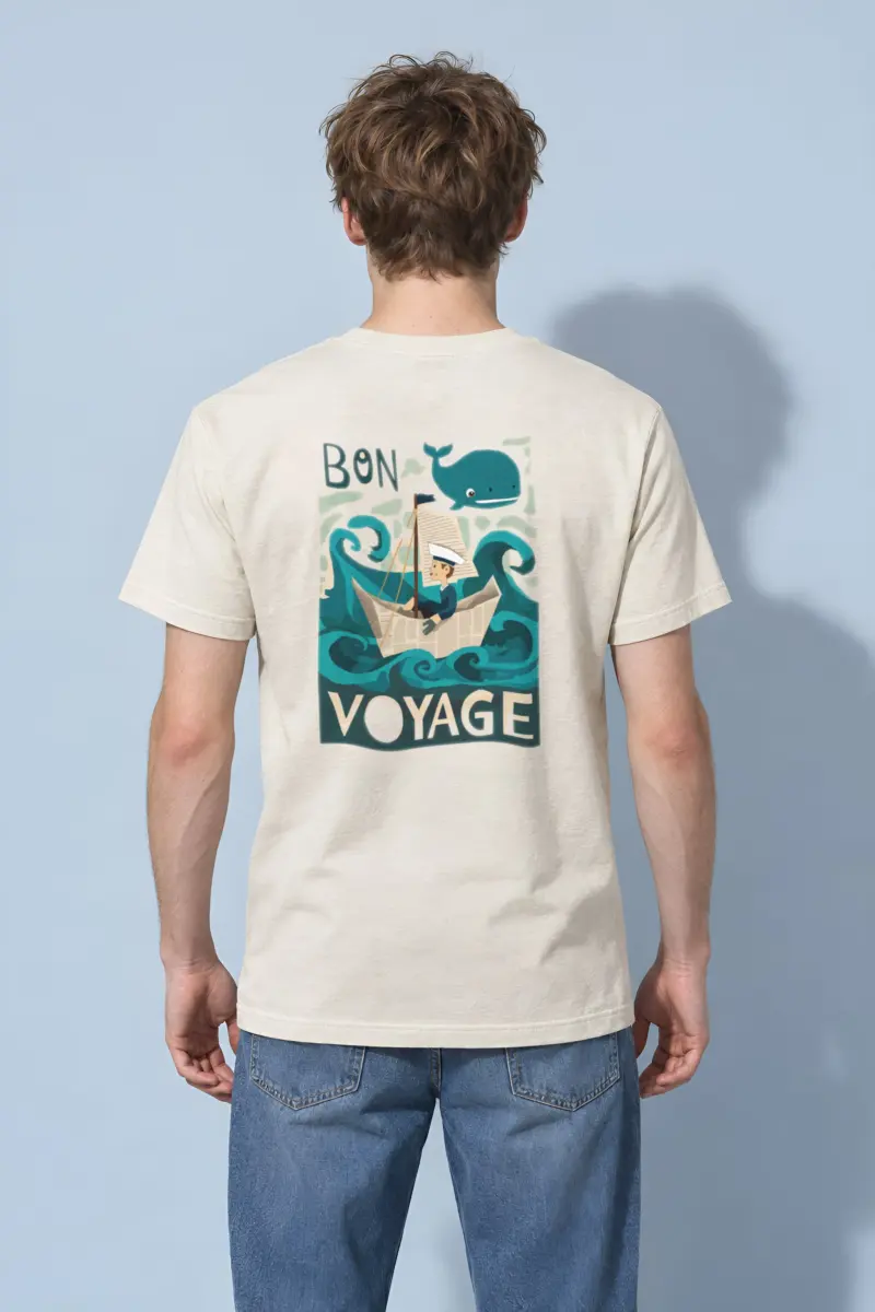 "Bon Voyage" Heavyweight Unisex Crewneck T-shirt