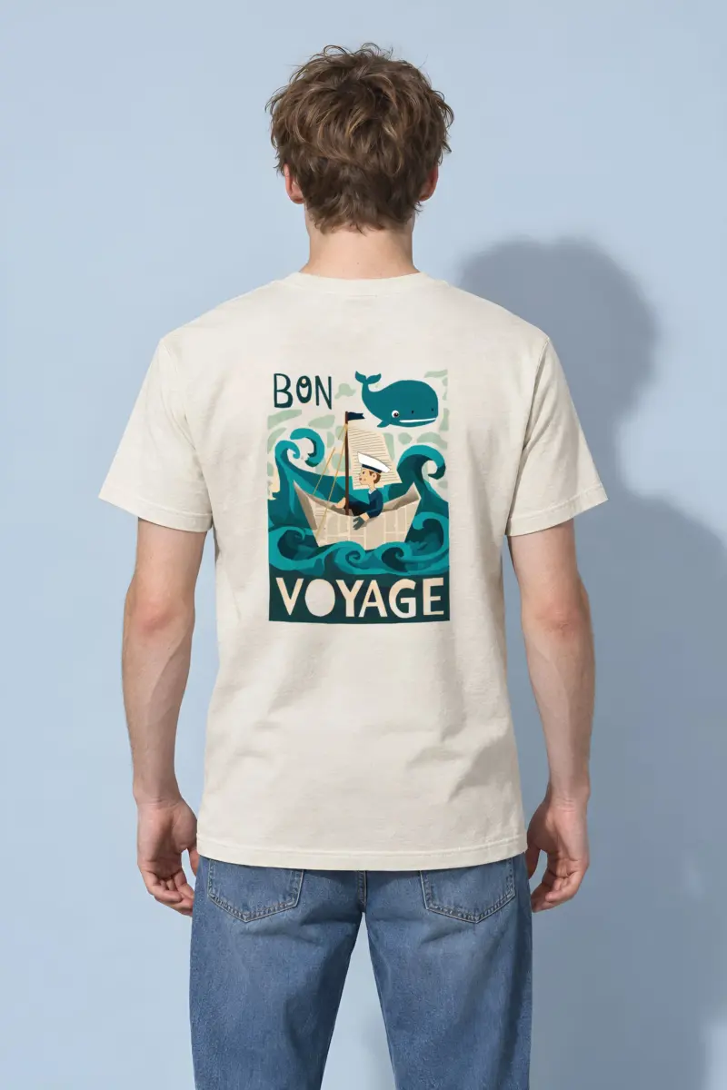 "Bon Voyage" Heavyweight Unisex Crewneck T-shirt