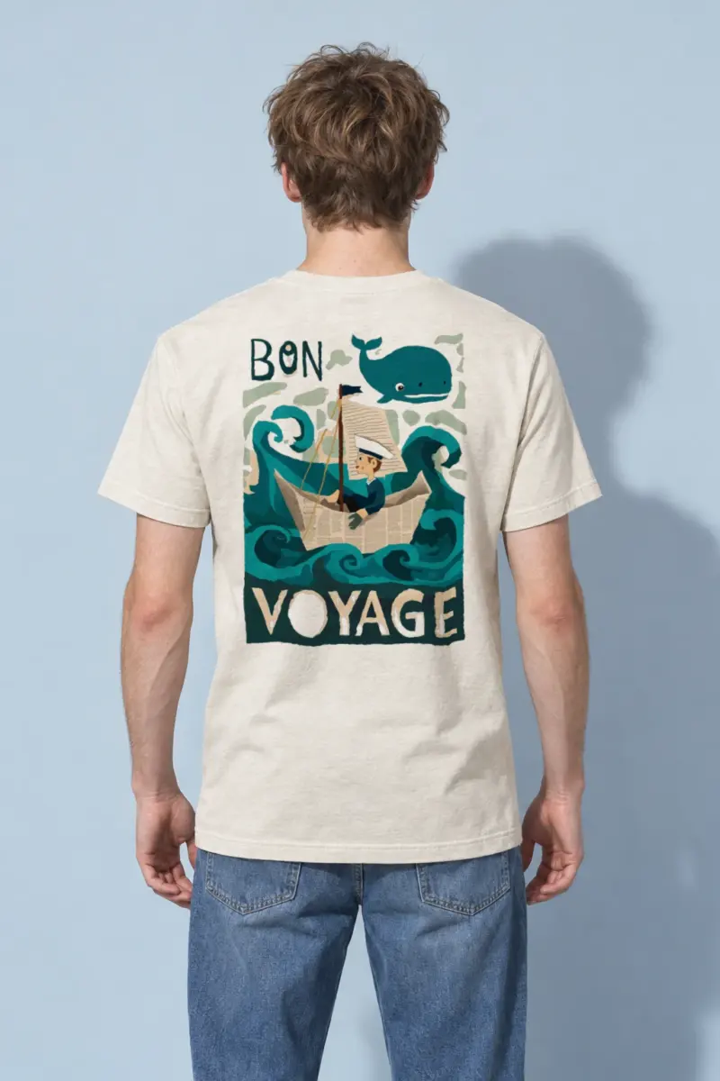 "Bon Voyage" Heavyweight Unisex Crewneck T-shirt