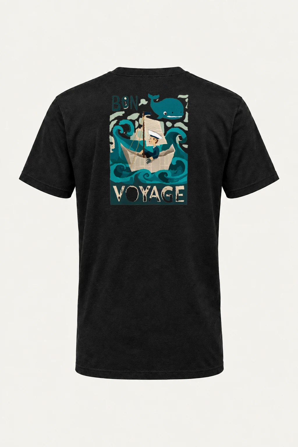"Bon Voyage" Heavyweight Unisex Crewneck T-shirt | Gildan 5000