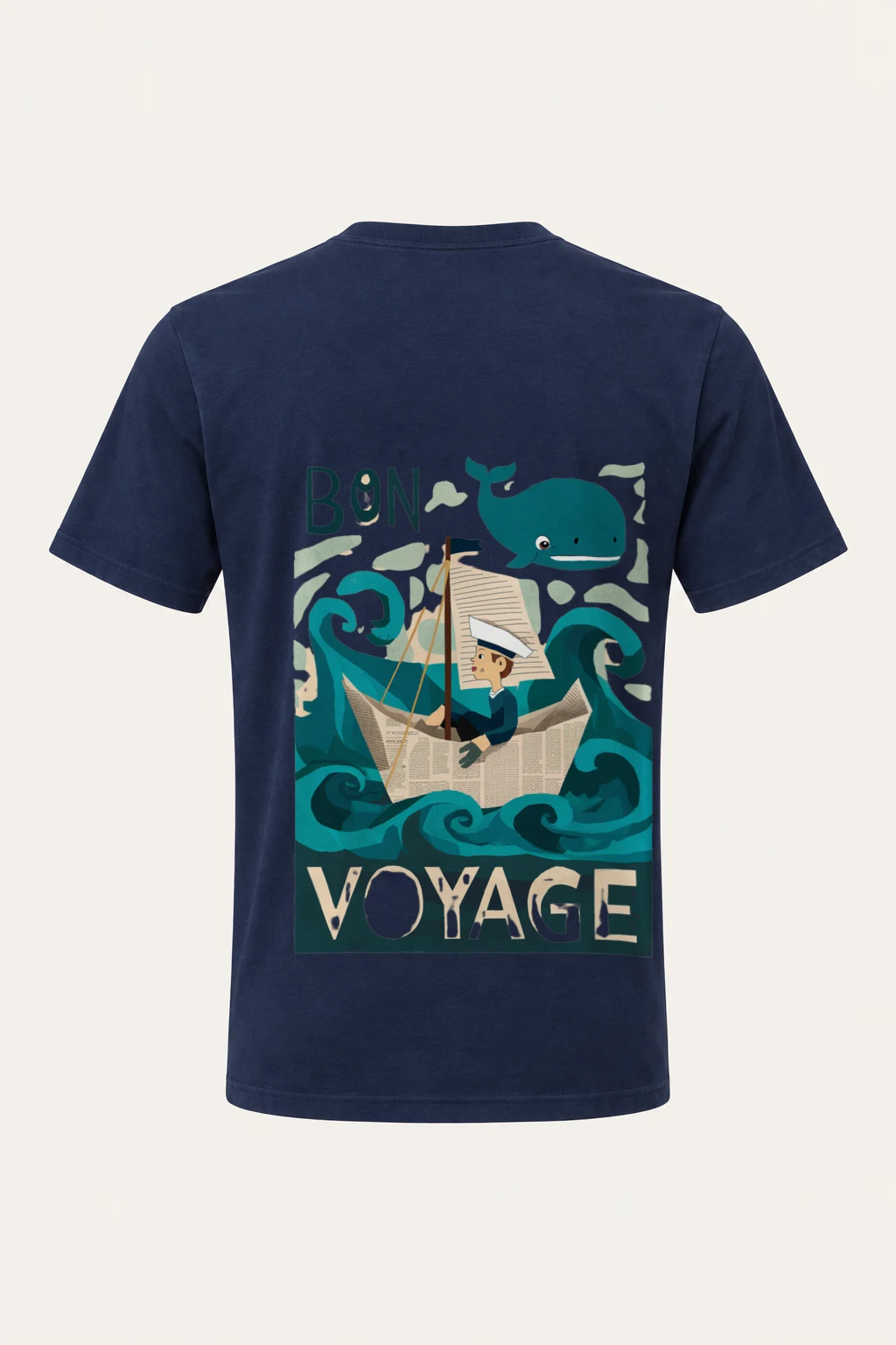 "Bon Voyage" Heavyweight Unisex Crewneck T-shirt | Gildan 5000
