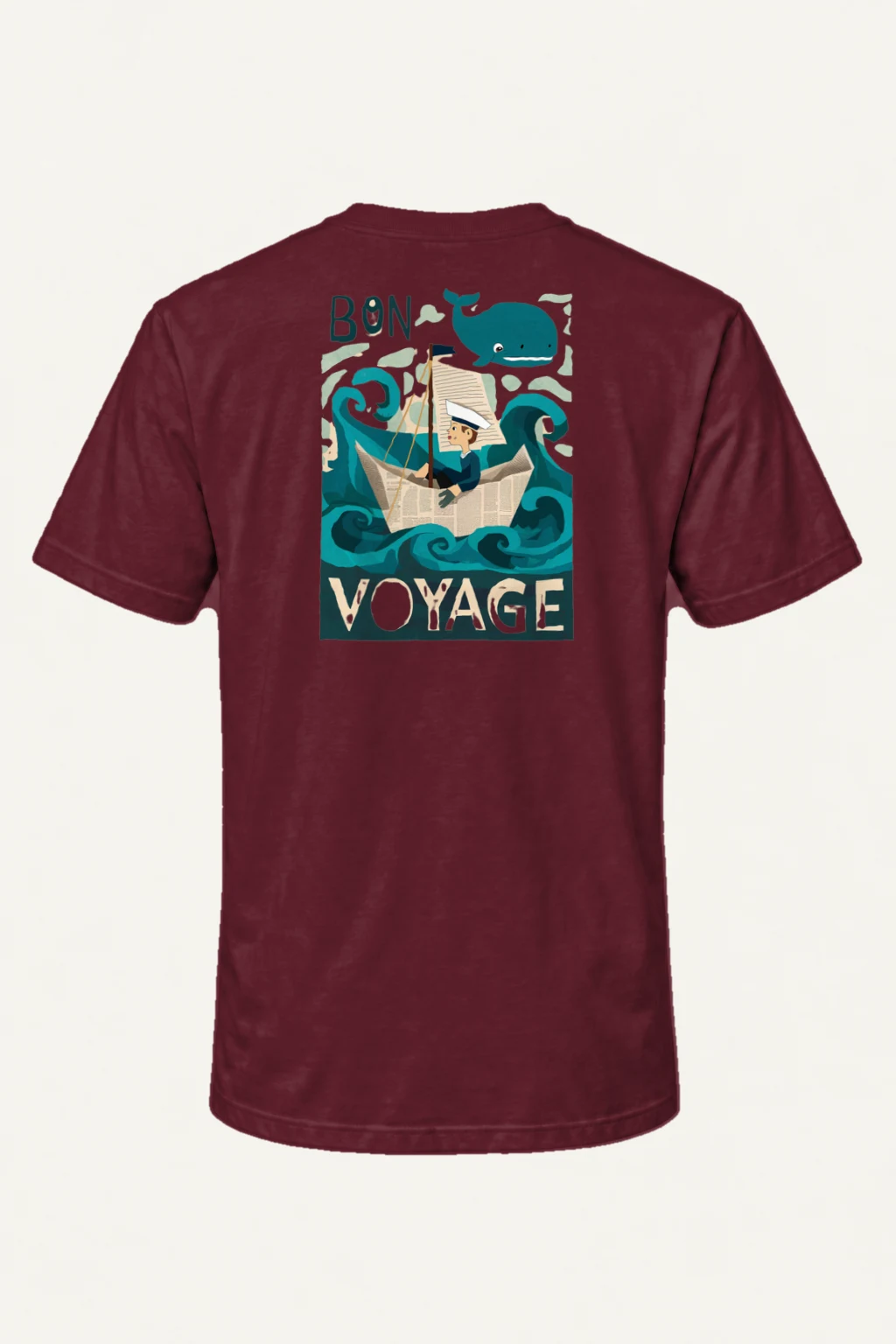 "Bon Voyage" Heavyweight Unisex Crewneck T-shirt | Gildan 5000