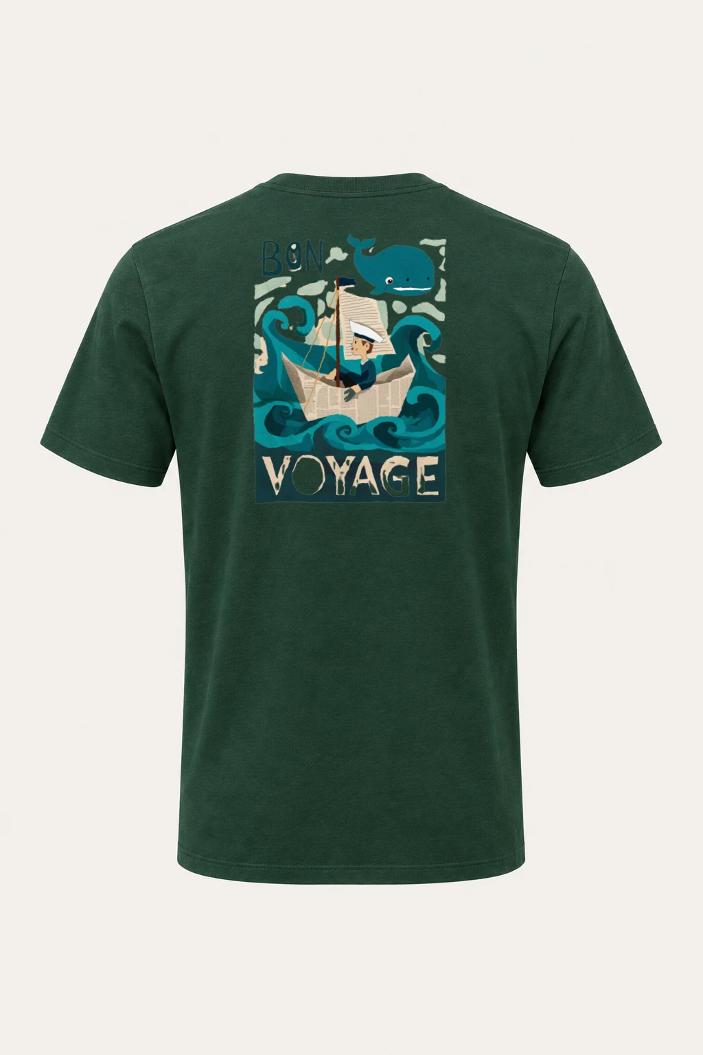 "Bon Voyage" Heavyweight Unisex Crewneck T-shirt | Gildan 5000