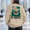 "Bon Voyage Sailor" Heavy Blend Unisex Crewneck Sweatshirt | Gildan 18000