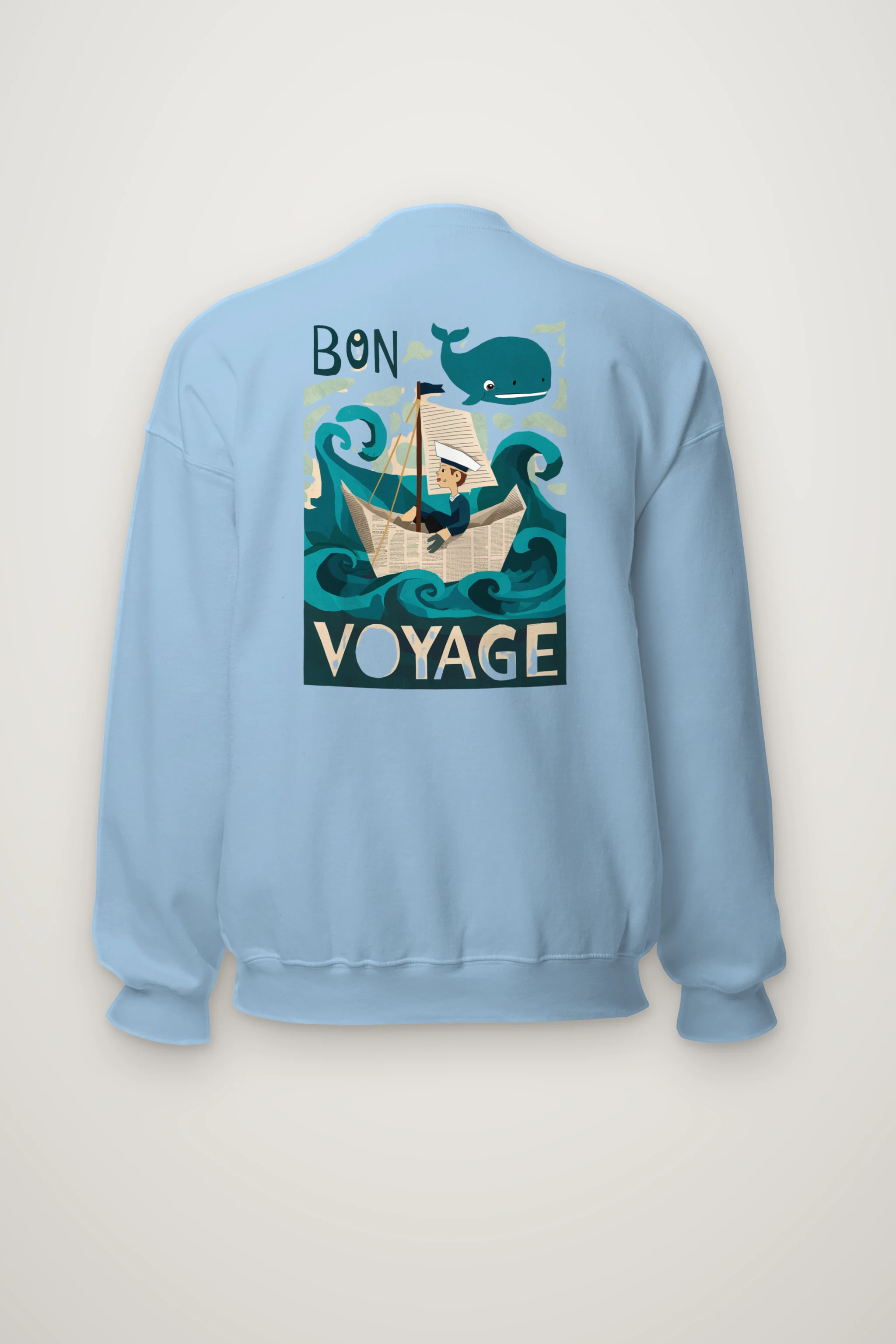 "Bon Voyage Sailor" Heavy Blend Unisex Crewneck Sweatshirt