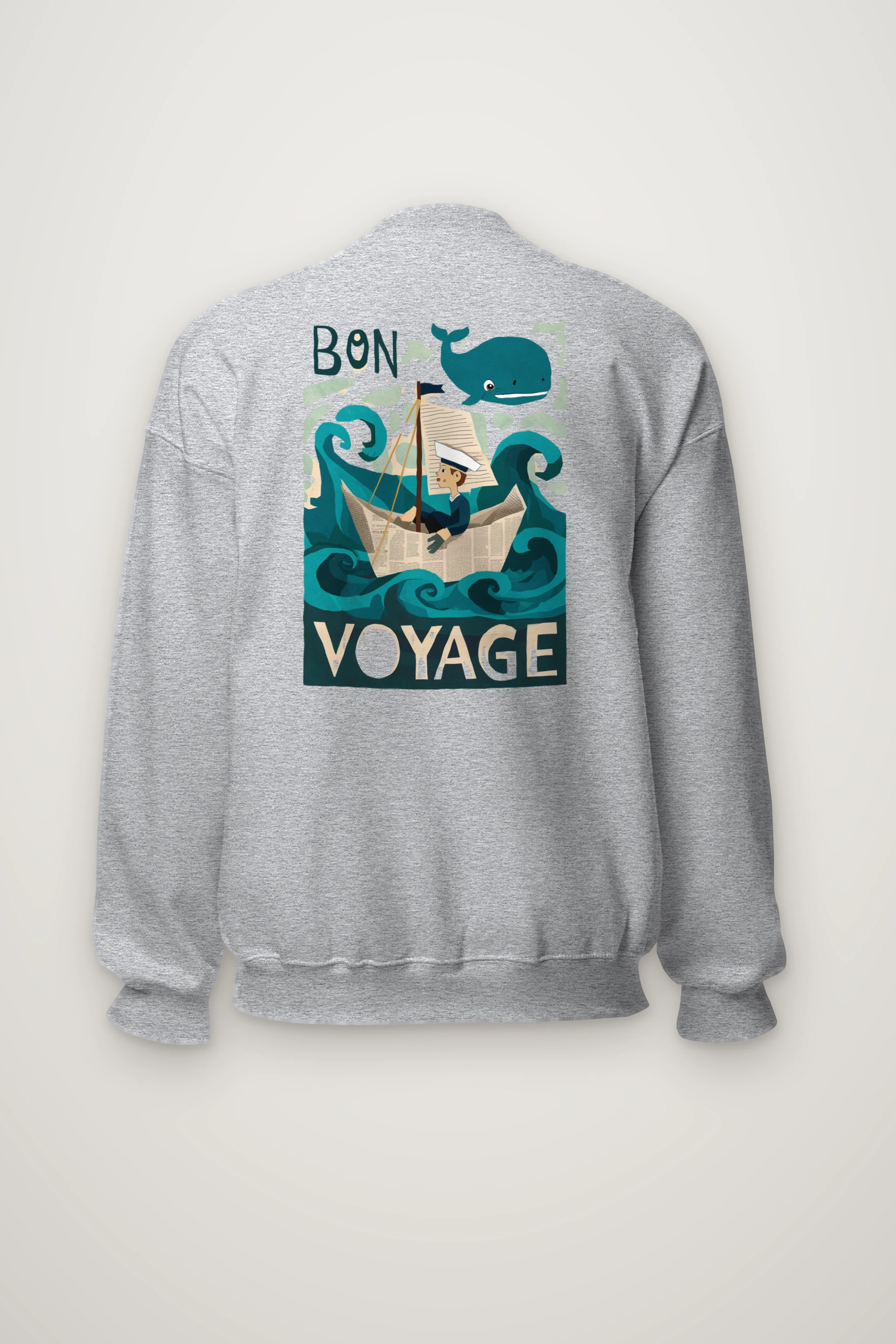 "Bon Voyage Sailor" Heavy Blend Unisex Crewneck Sweatshirt