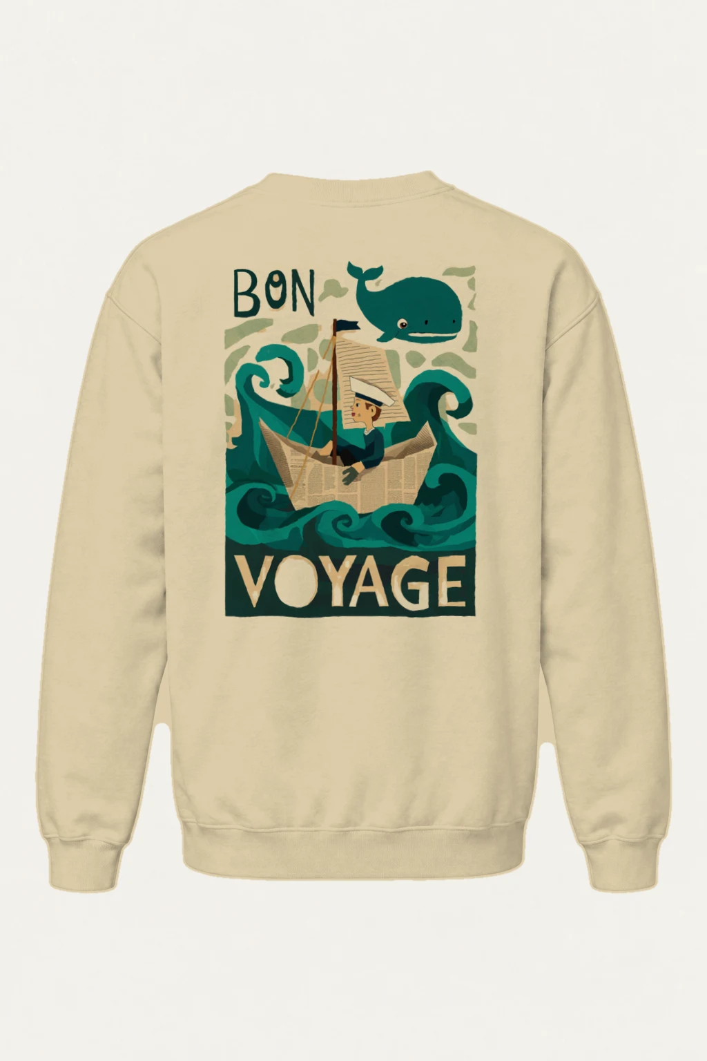 "Bon Voyage Sailor" Heavy Blend Unisex Crewneck Sweatshirt | Gildan 18000