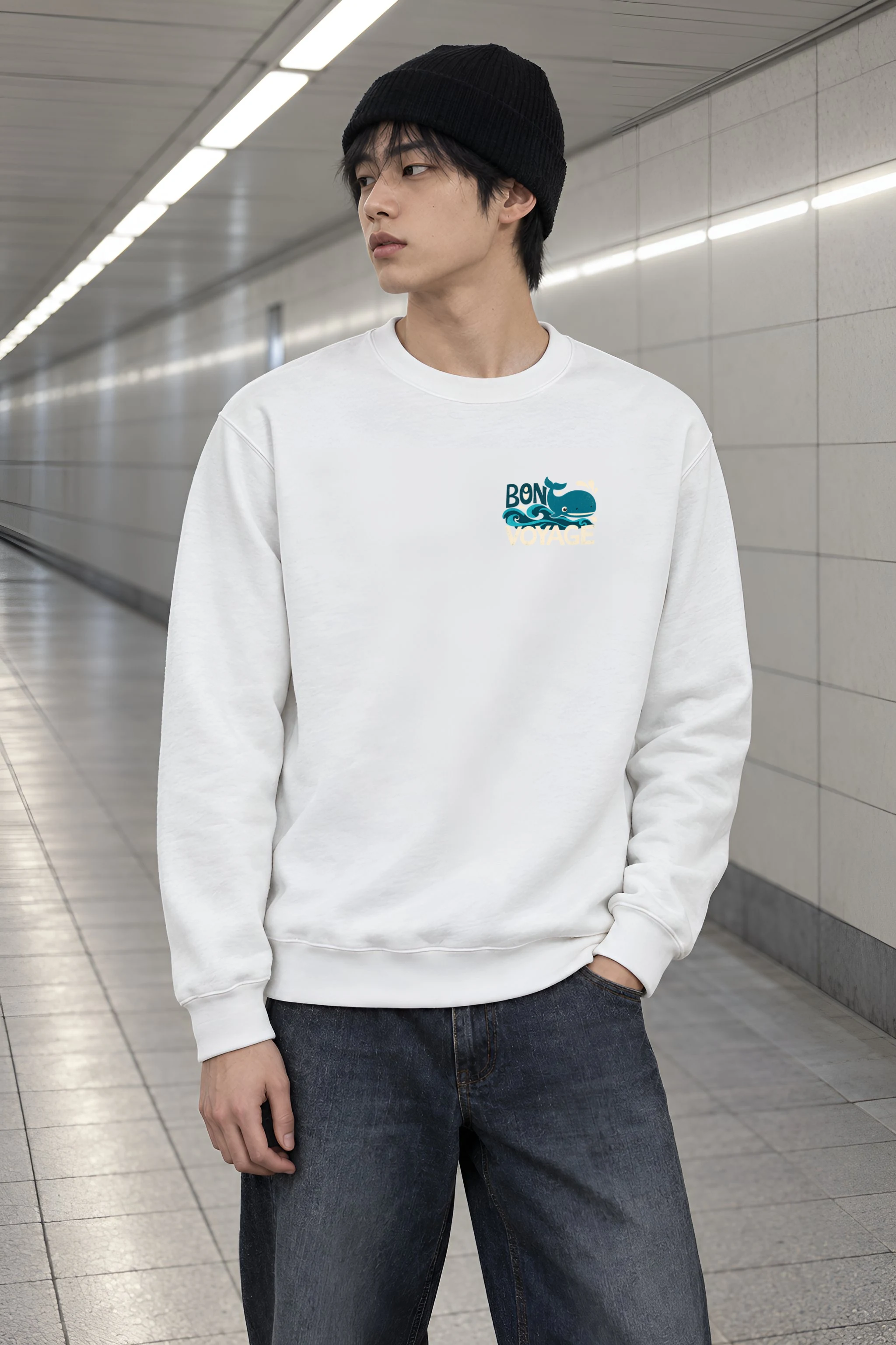 "Bon Voyage Sailor" Heavy Blend Unisex Crewneck Sweatshirt