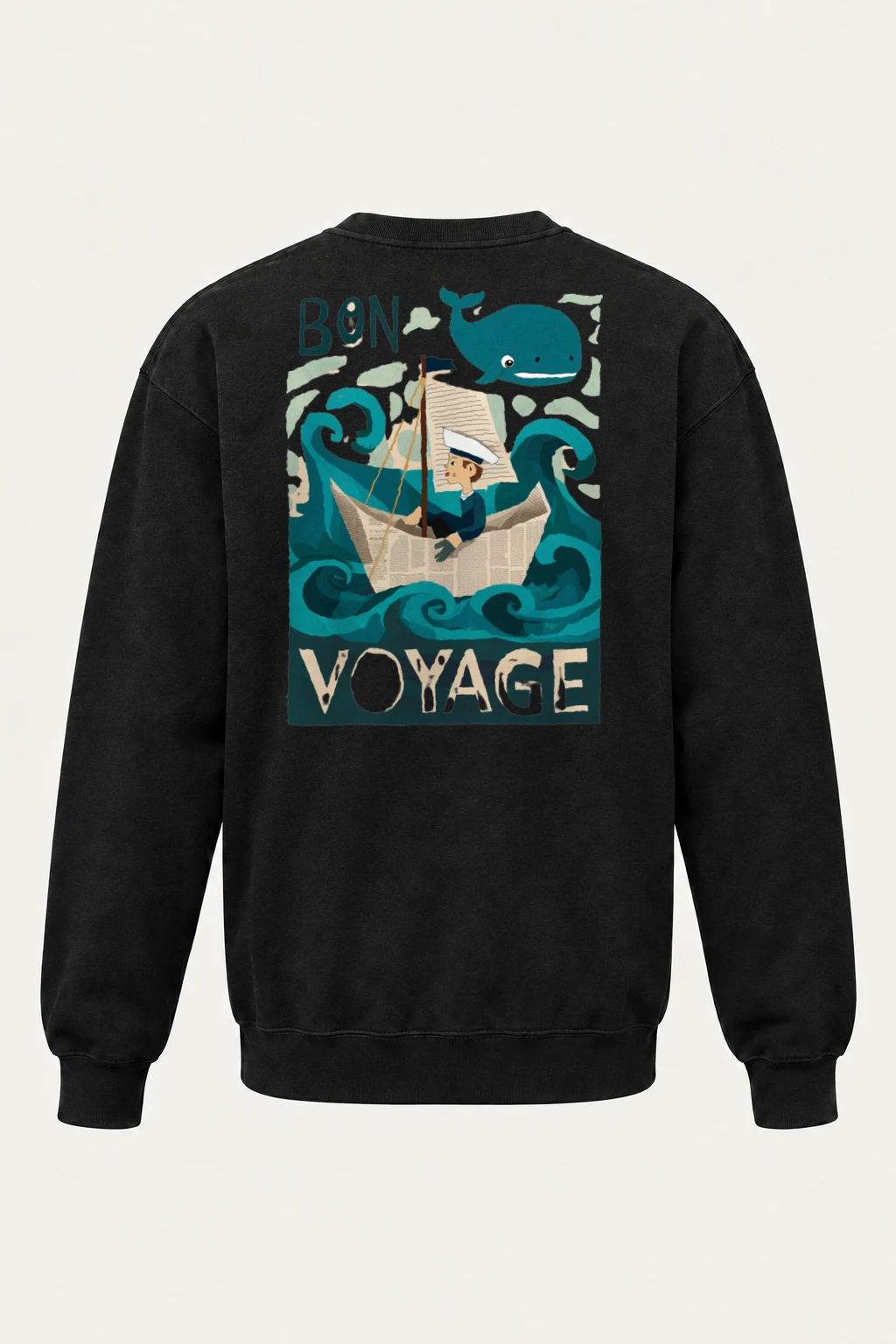 "Bon Voyage Sailor" Heavy Blend Unisex Crewneck Sweatshirt | Gildan 18000