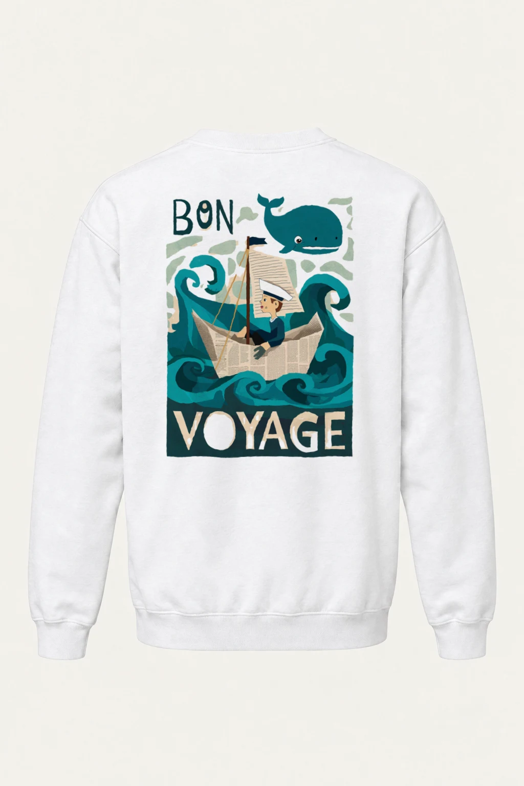 "Bon Voyage Sailor" Heavy Blend Unisex Crewneck Sweatshirt | Gildan 18000