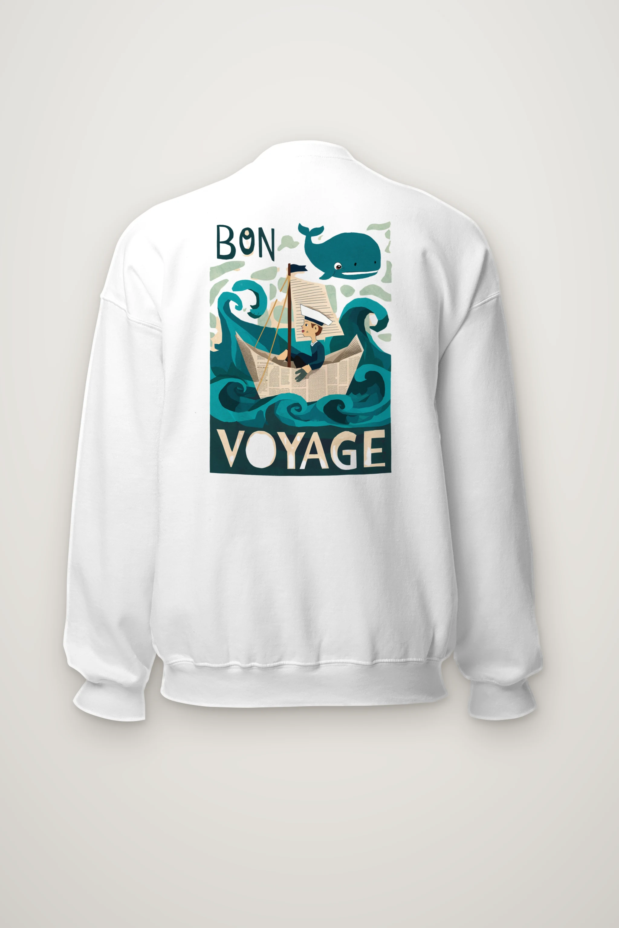 "Bon Voyage Sailor" Heavy Blend Unisex Crewneck Sweatshirt