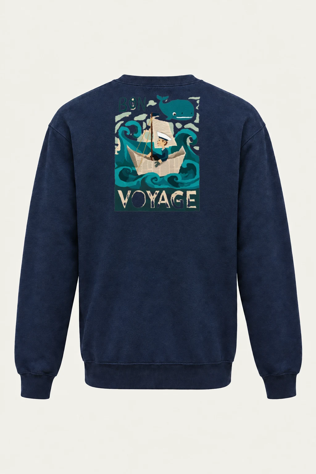 "Bon Voyage Sailor" Heavy Blend Unisex Crewneck Sweatshirt | Gildan 18000