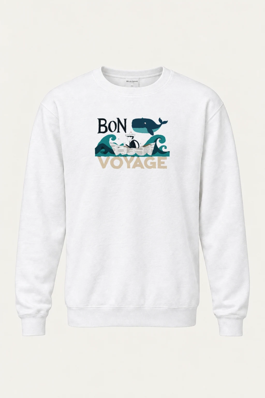 "Bon Voyage Sailor" Heavy Blend Unisex Crewneck Sweatshirt | Gildan 18000