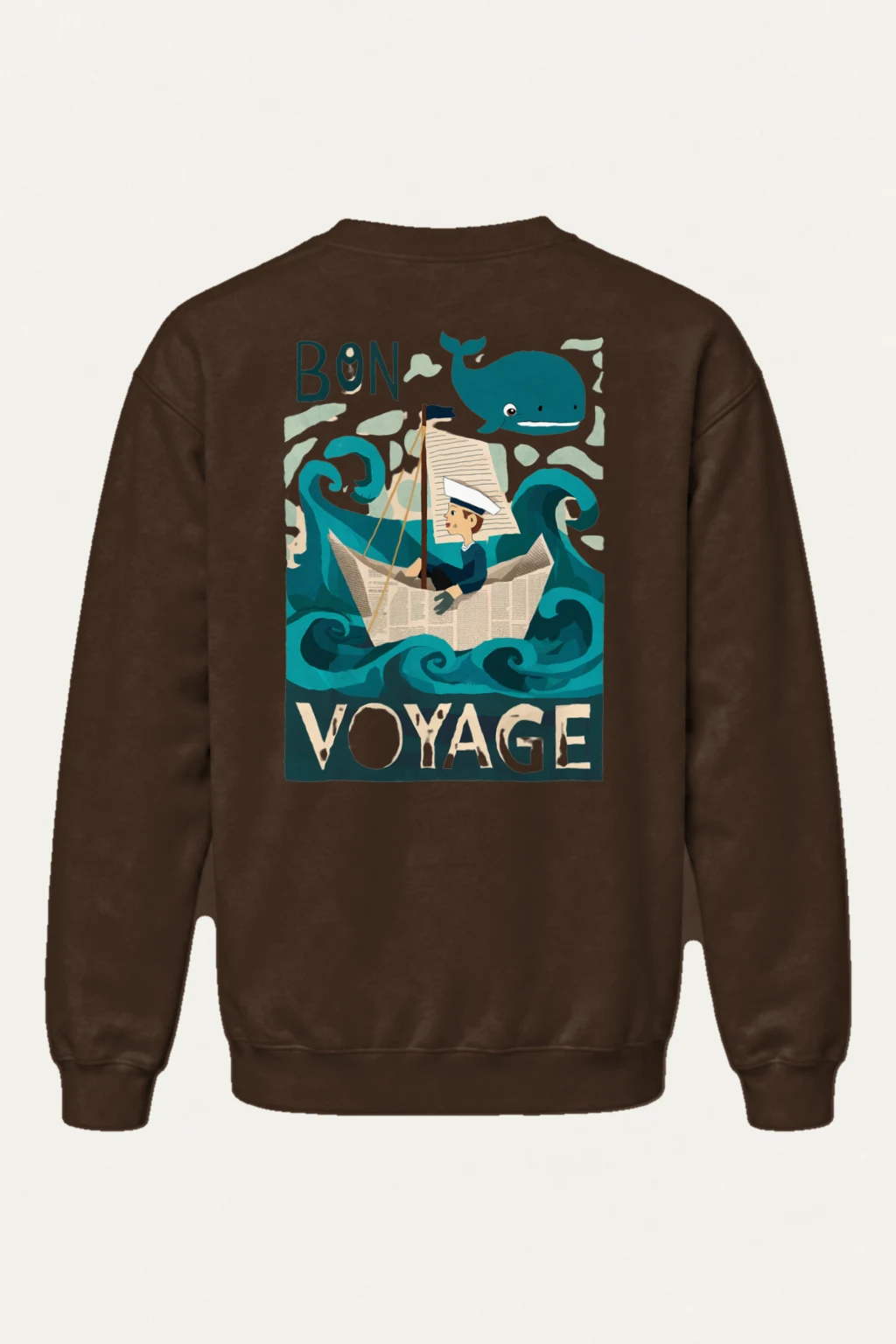 "Bon Voyage Sailor" Heavy Blend Unisex Crewneck Sweatshirt | Gildan 18000