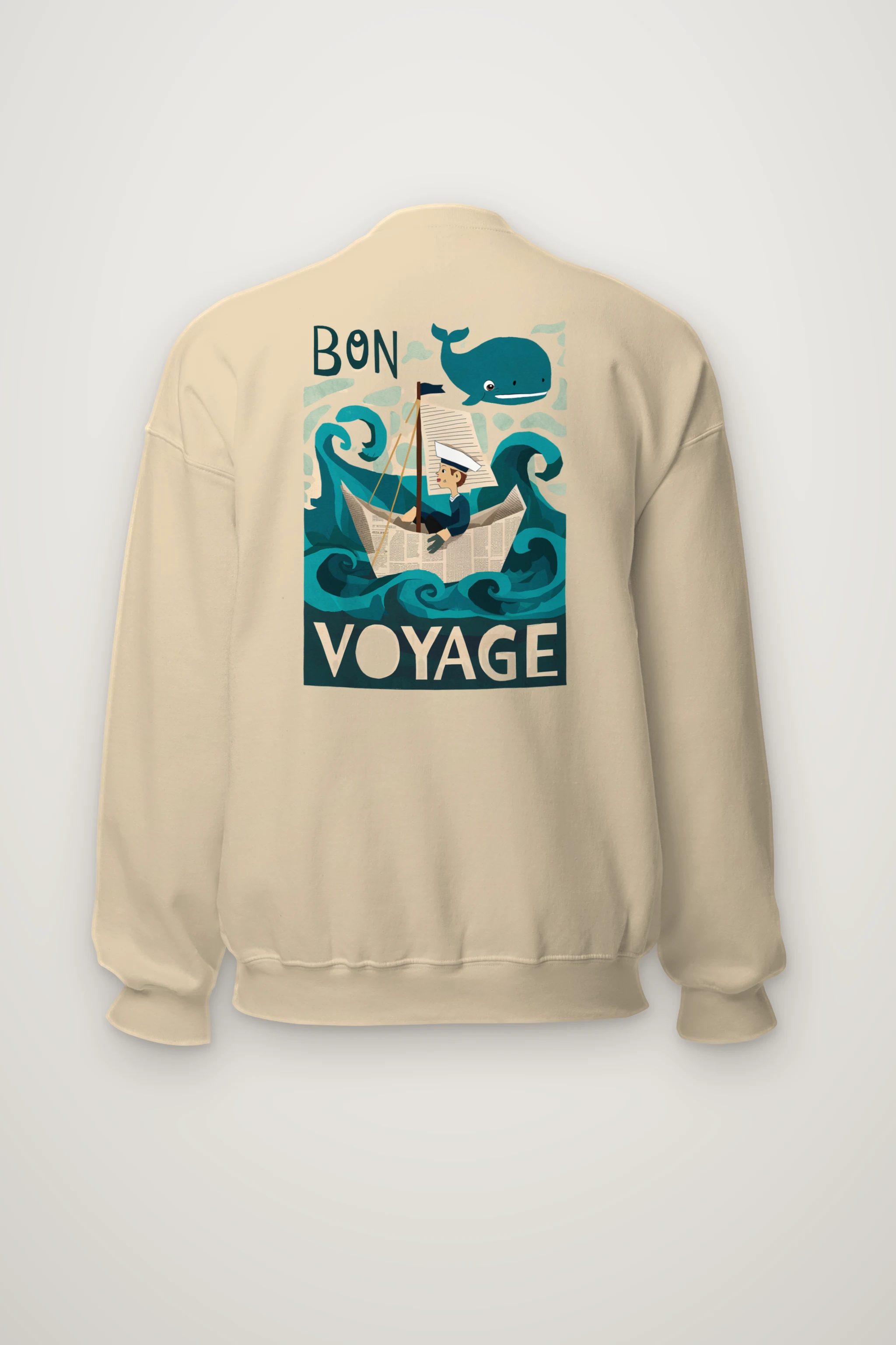 "Bon Voyage Sailor" Heavy Blend Unisex Crewneck Sweatshirt