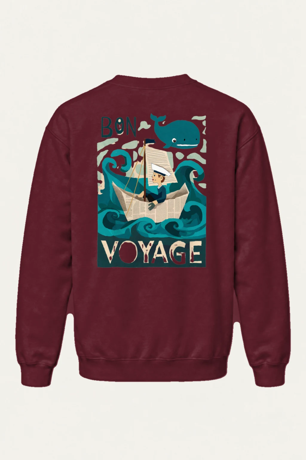 "Bon Voyage Sailor" Heavy Blend Unisex Crewneck Sweatshirt | Gildan 18000