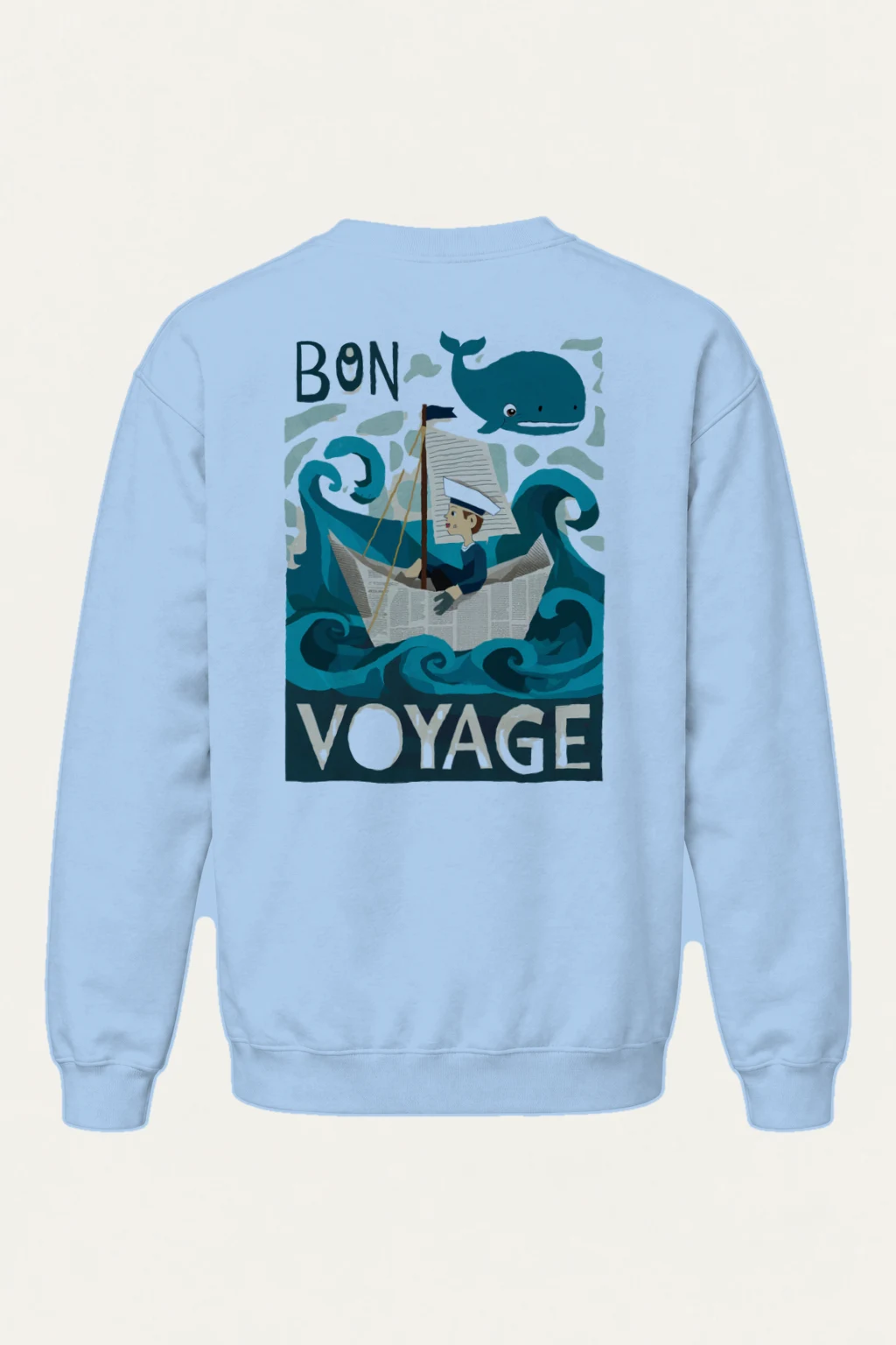 "Bon Voyage Sailor" Heavy Blend Unisex Crewneck Sweatshirt | Gildan 18000